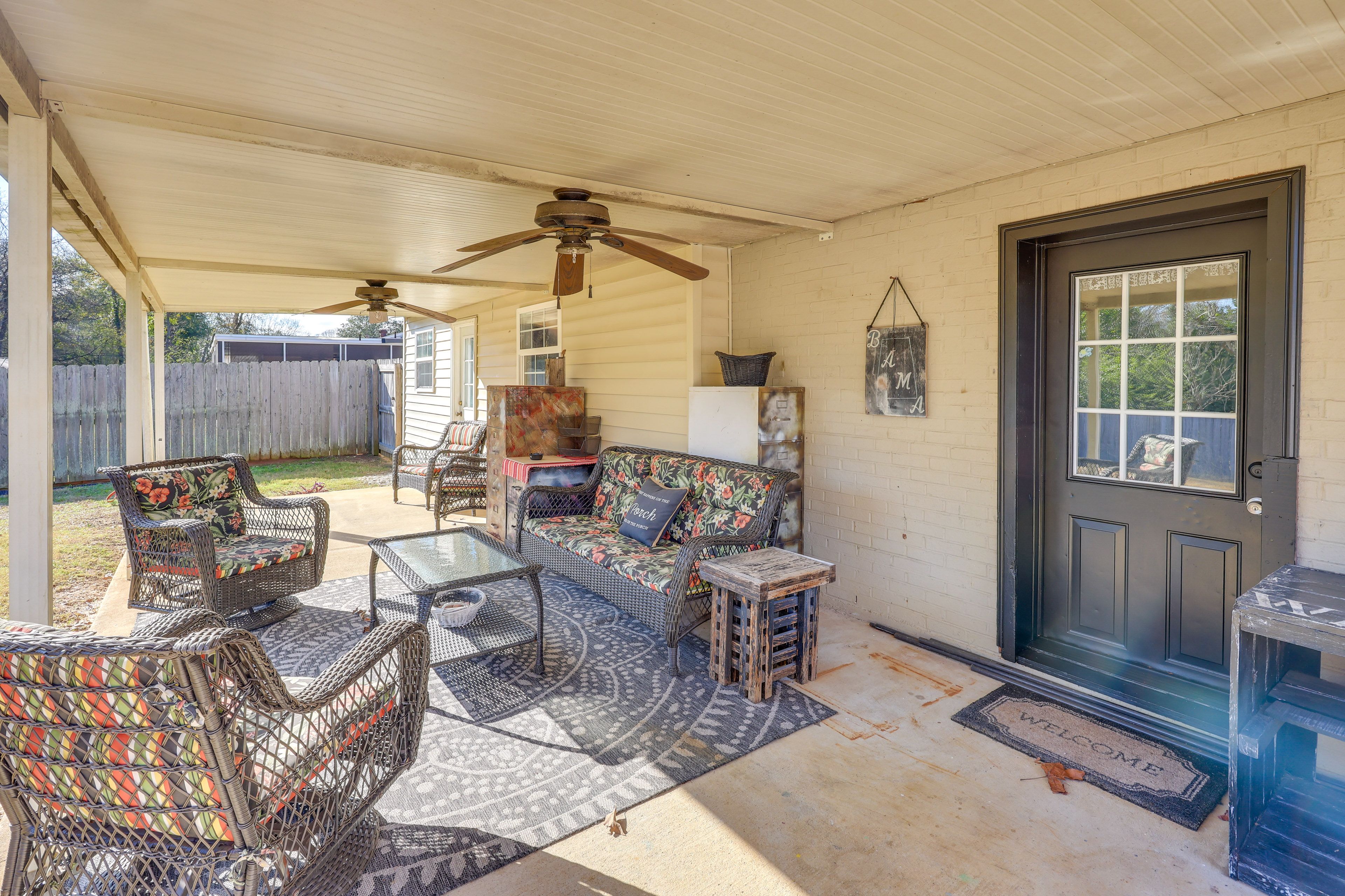 Furnished Porch | Fenced-In Yard | Children's Sandbox & Toys