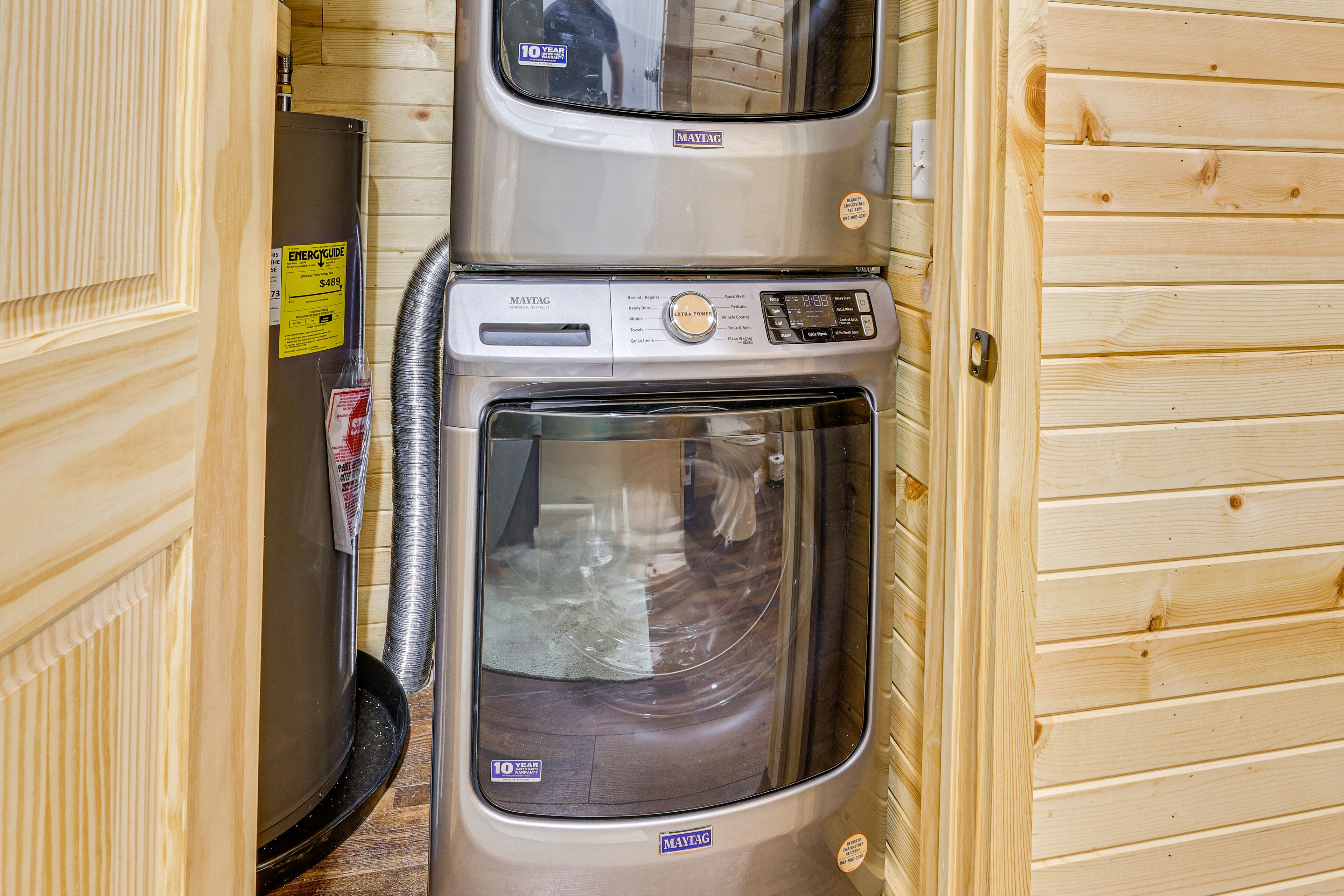 Laundry Area | 1st Floor | Washer/Dryer | Hangers | Trash Bags/Paper Towels