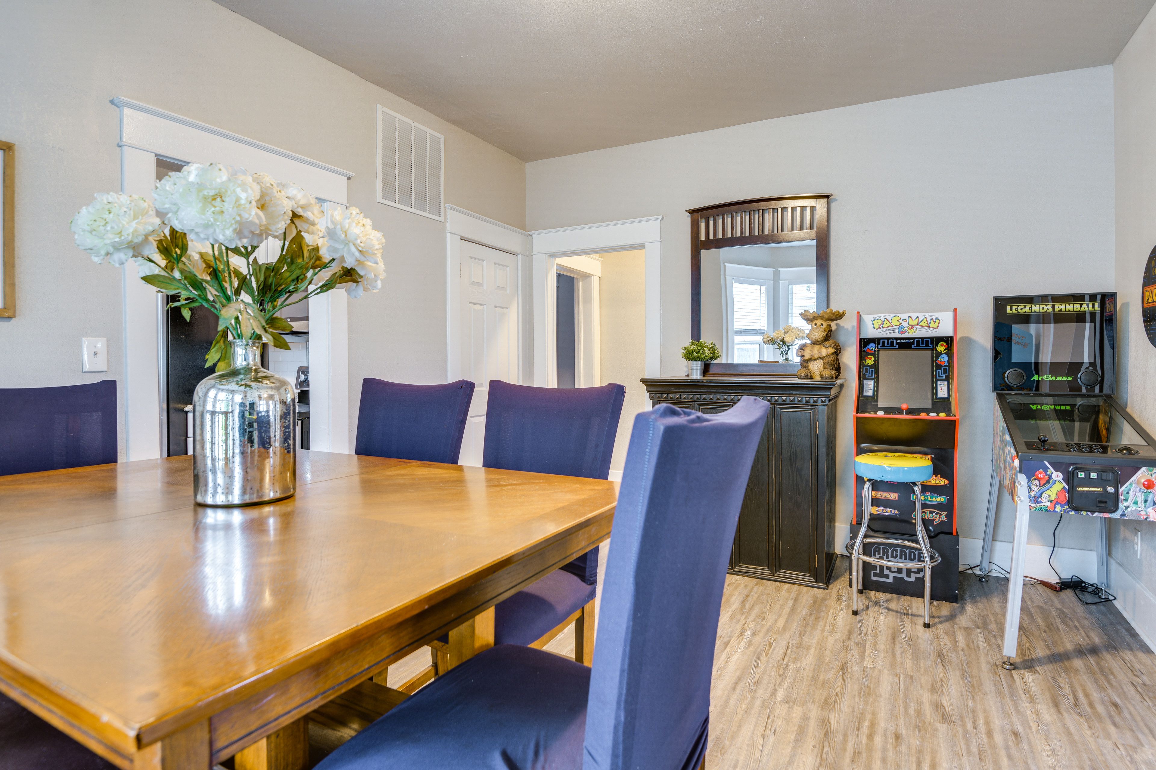 Dining Area | 3 Arcade Machines | Vintage Candy Dispenser