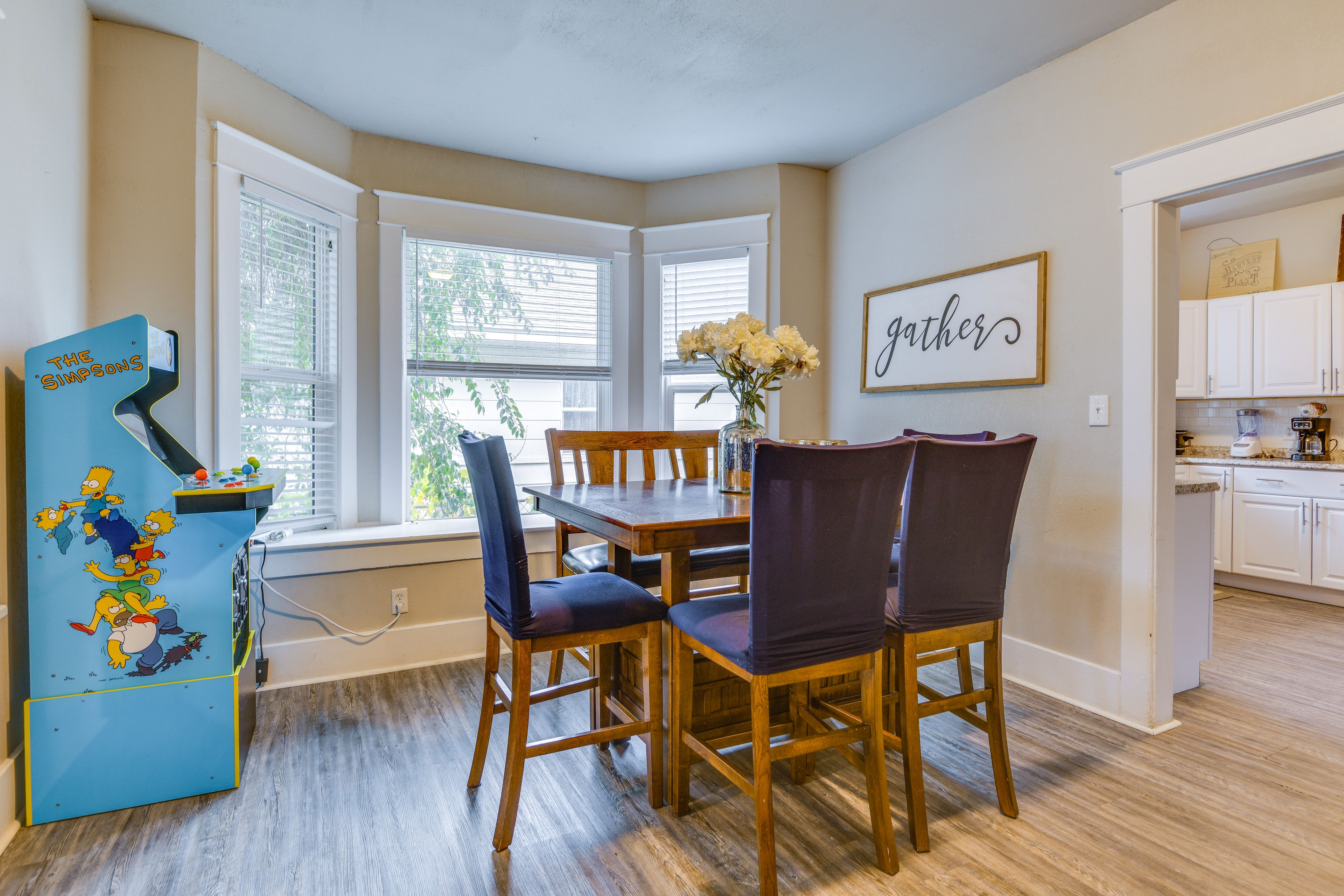 Dining Area | 3 Arcade Machines | Vintage Candy Dispenser