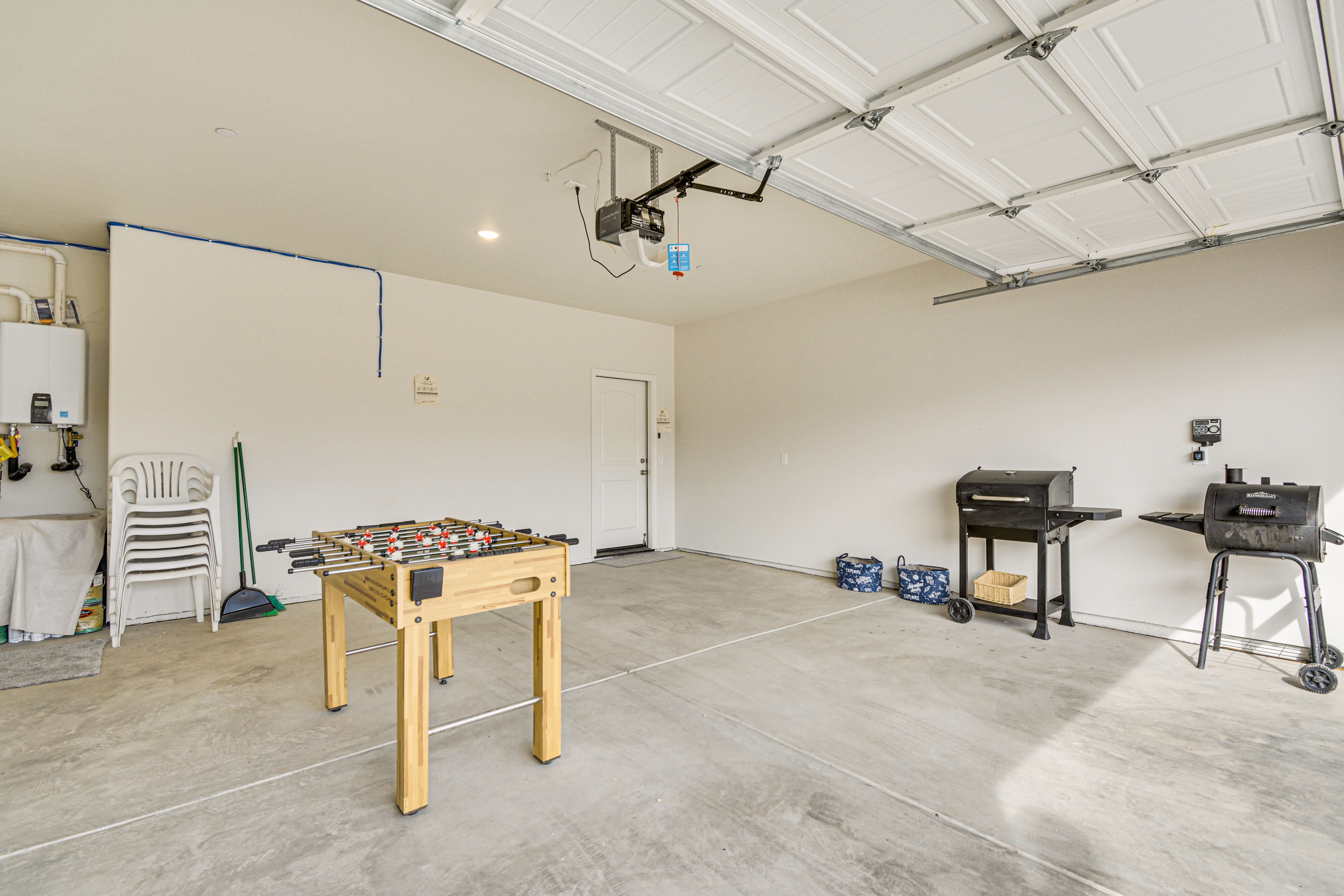 Garage | Foosball Table | Charcoal Grill