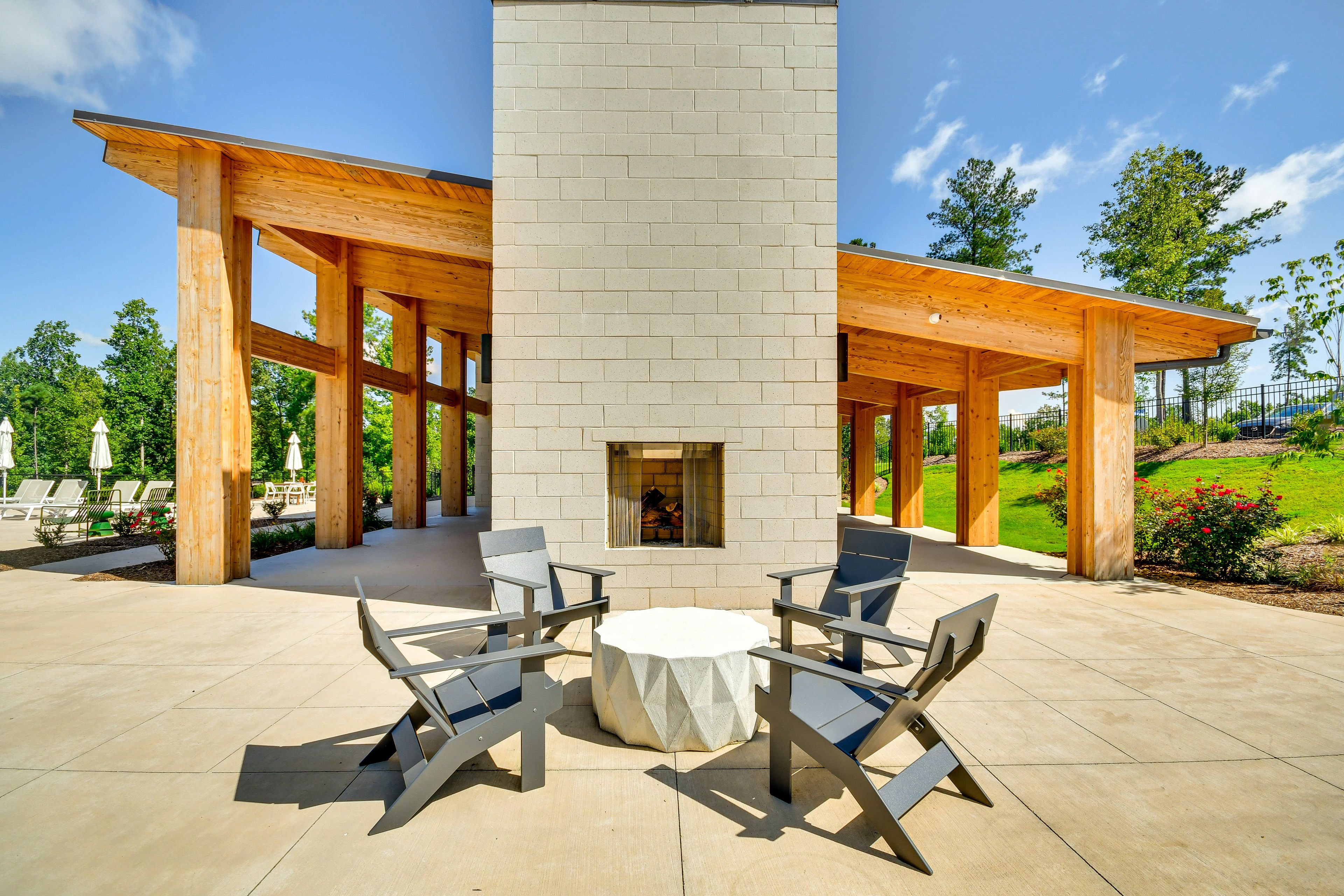 Clubhouse | Wood-Burning Fireplace