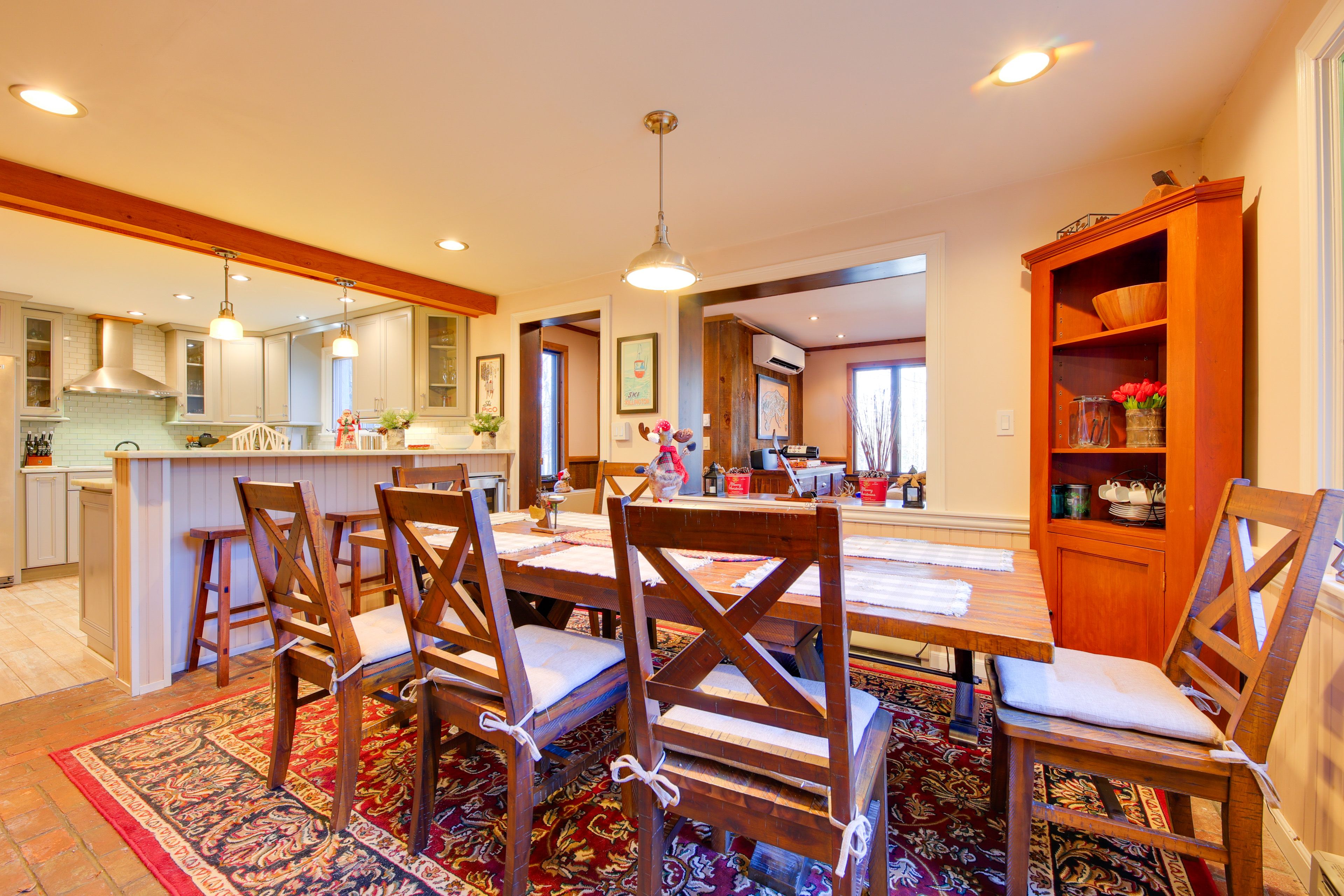 Dining Area | Fireplace (Decorative Only) | 1st Floor