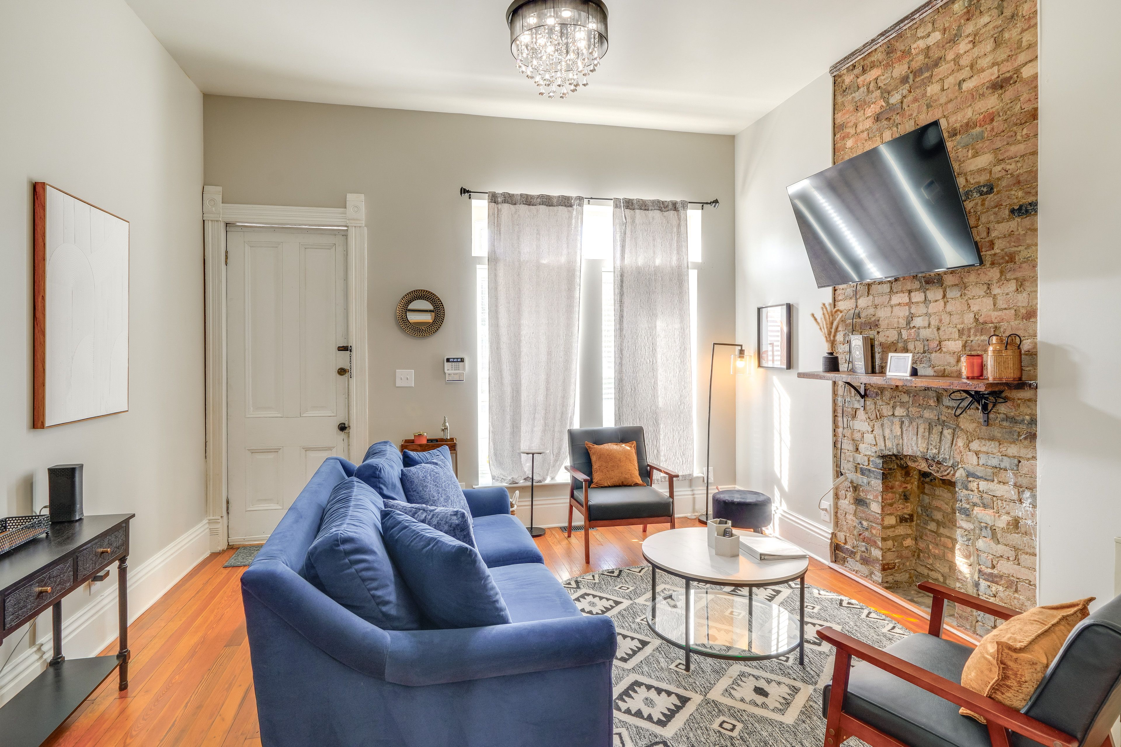 Living Room | 1st Floor | Queen Sleeper Sofa | Central A/C & Heating