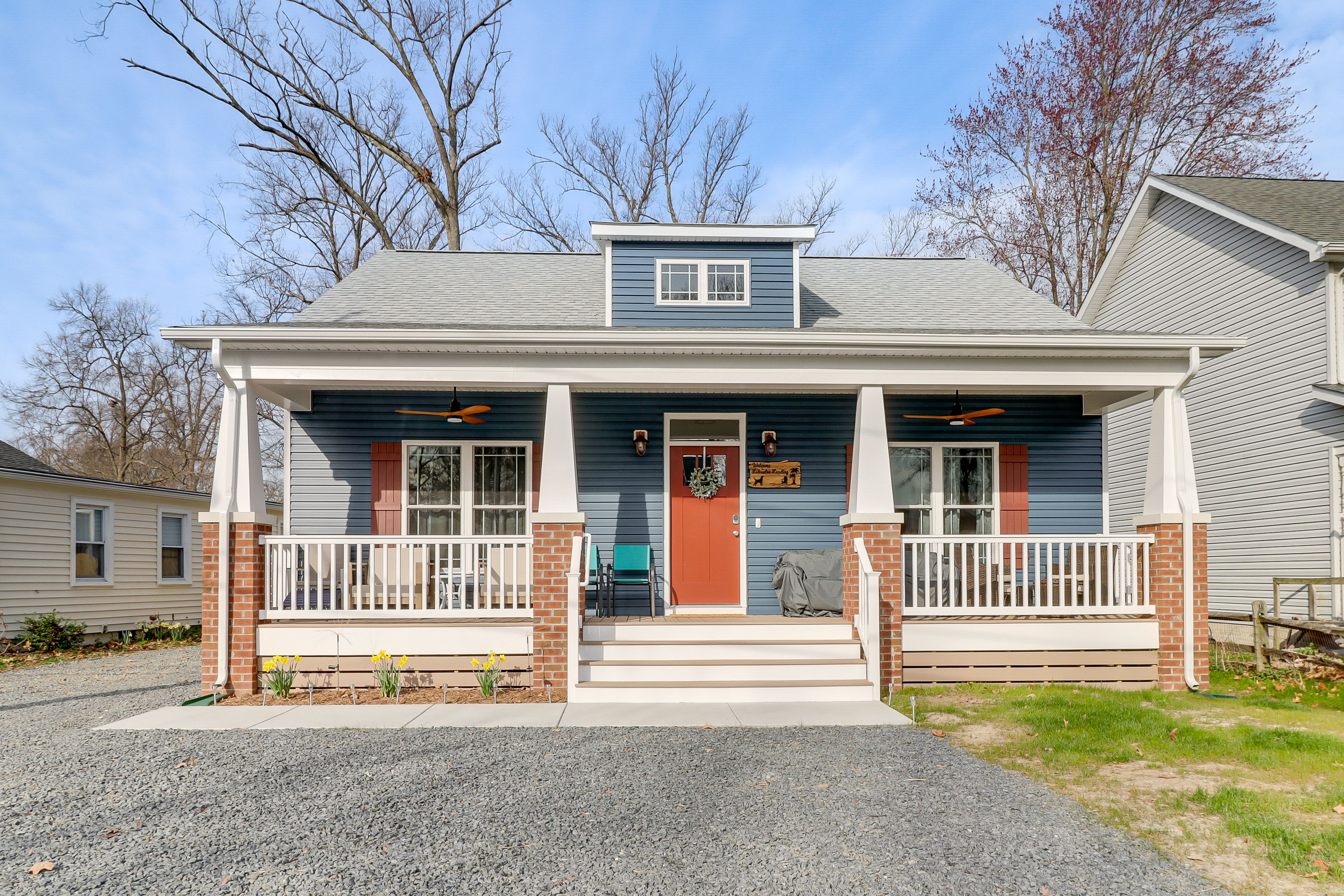 Exterior | Covered Front Porch | Single-Story Home