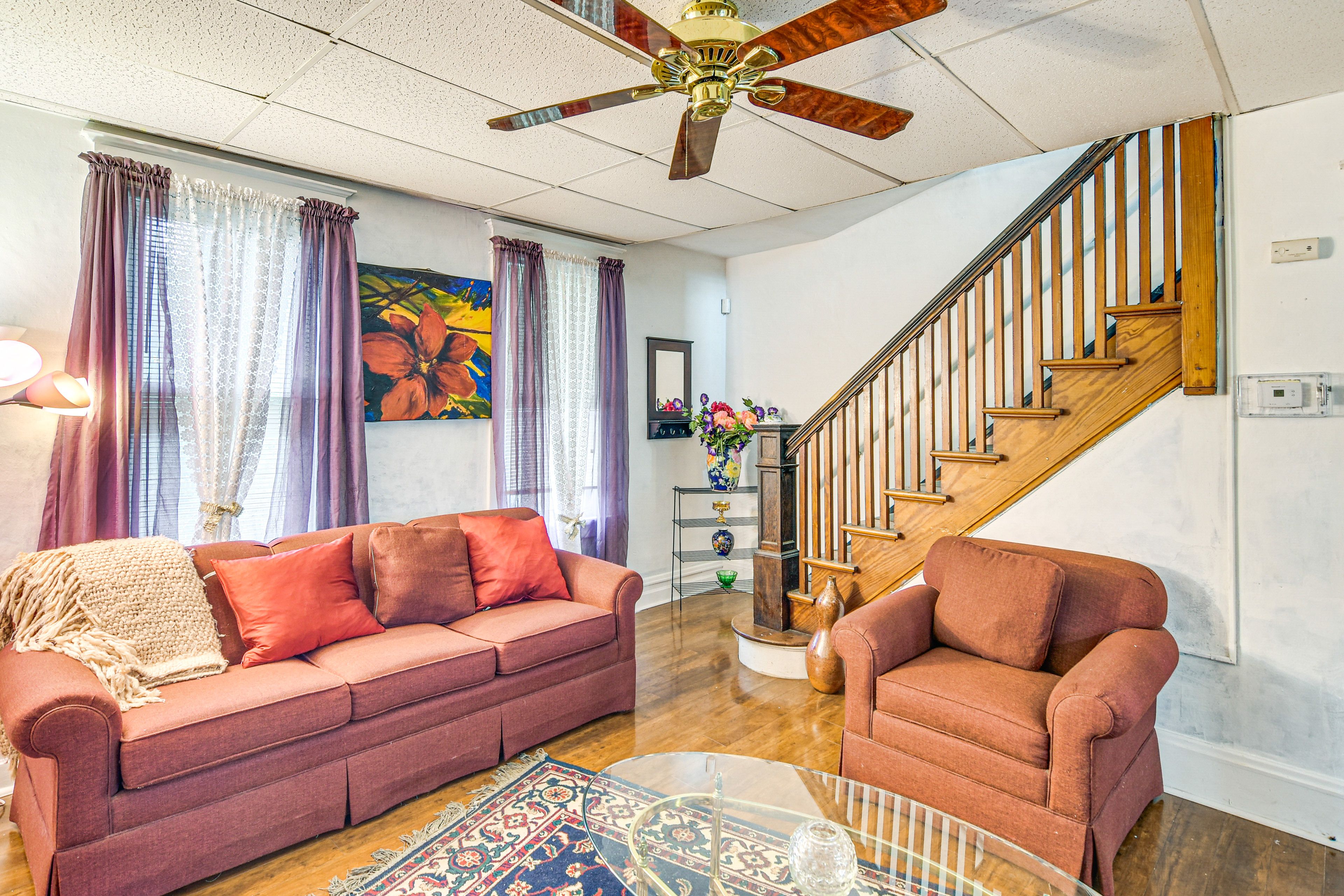 Living Room | 1st Floor | Smart TV | Free WiFi | Window A/C | Radiator Heat