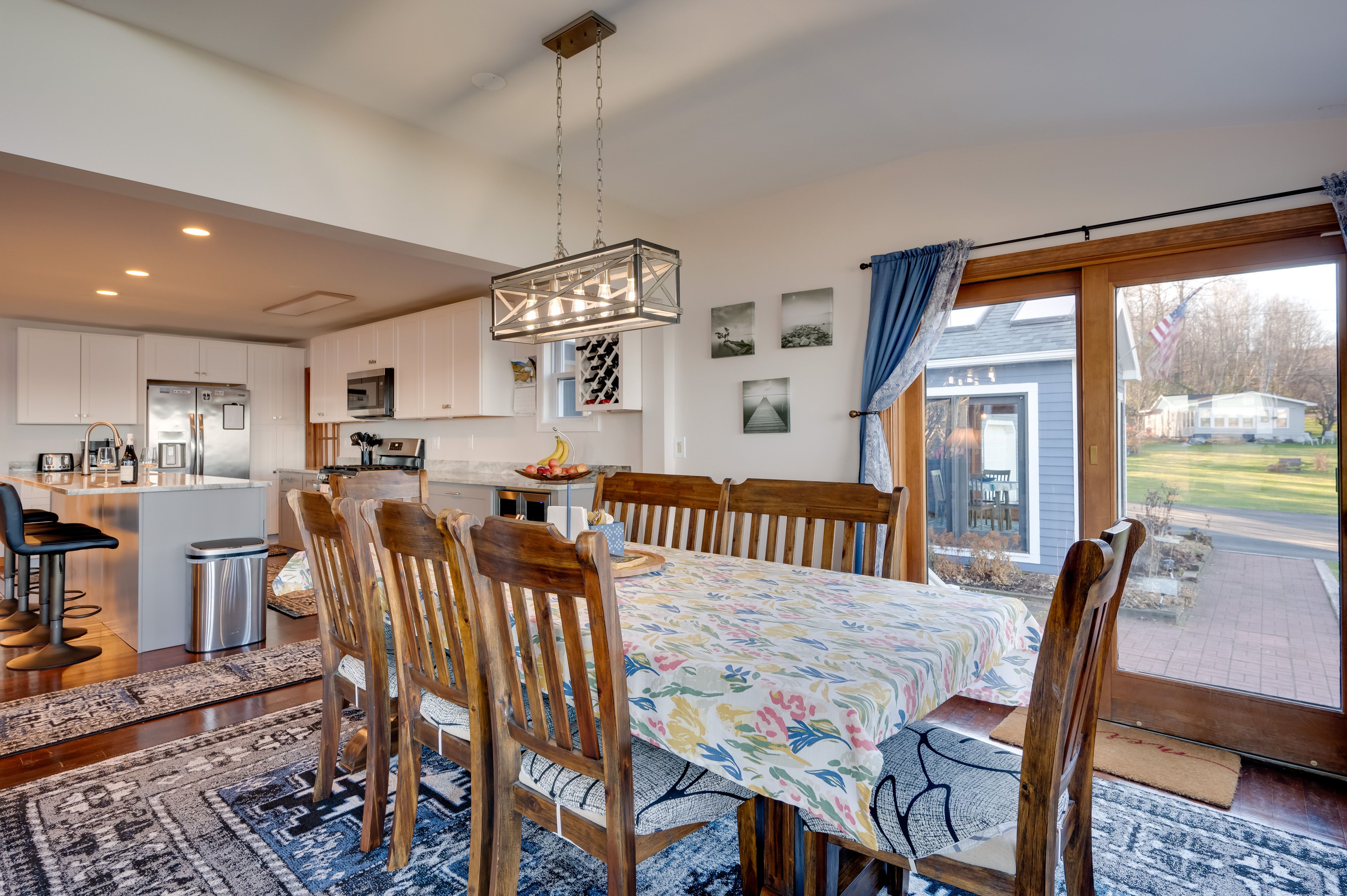 Dining Area | Dishware & Flatware Provided | Central A/C & Heat | 1st Floor