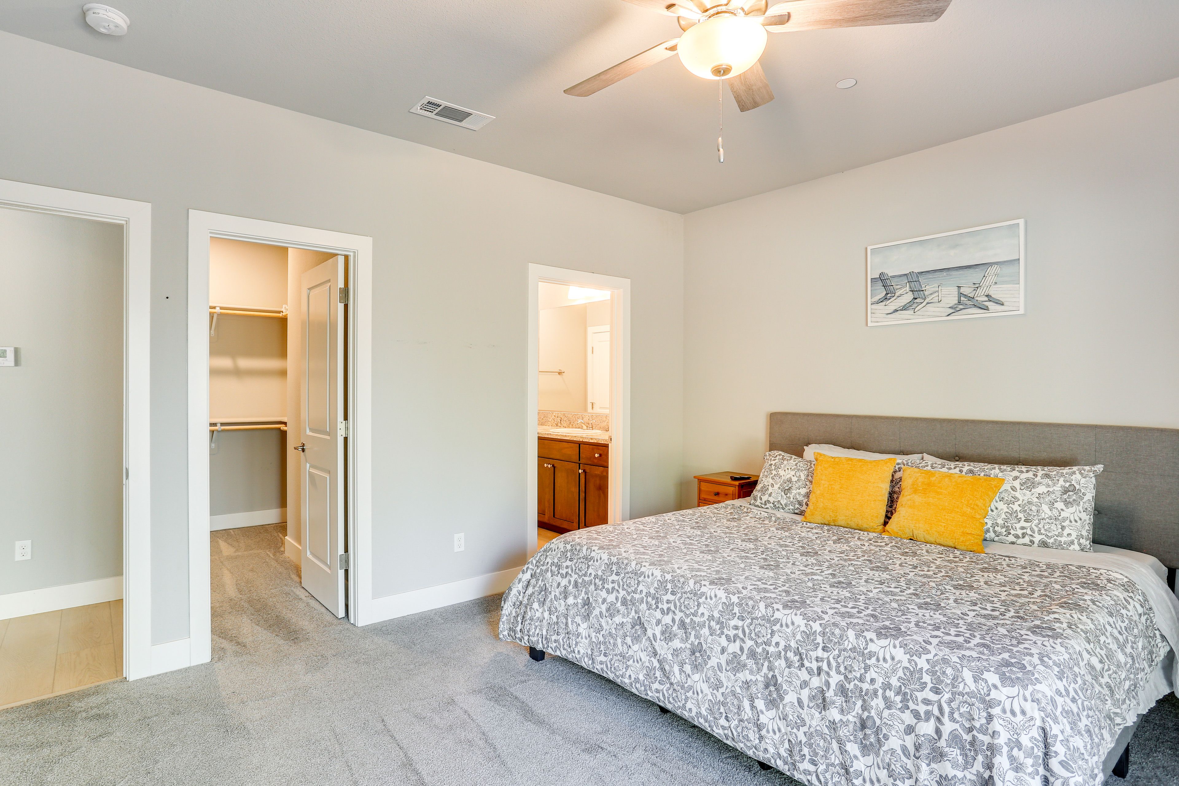 Bedroom 1 | King Bed | Linens Provided | Smart TV | Walk-In Closet