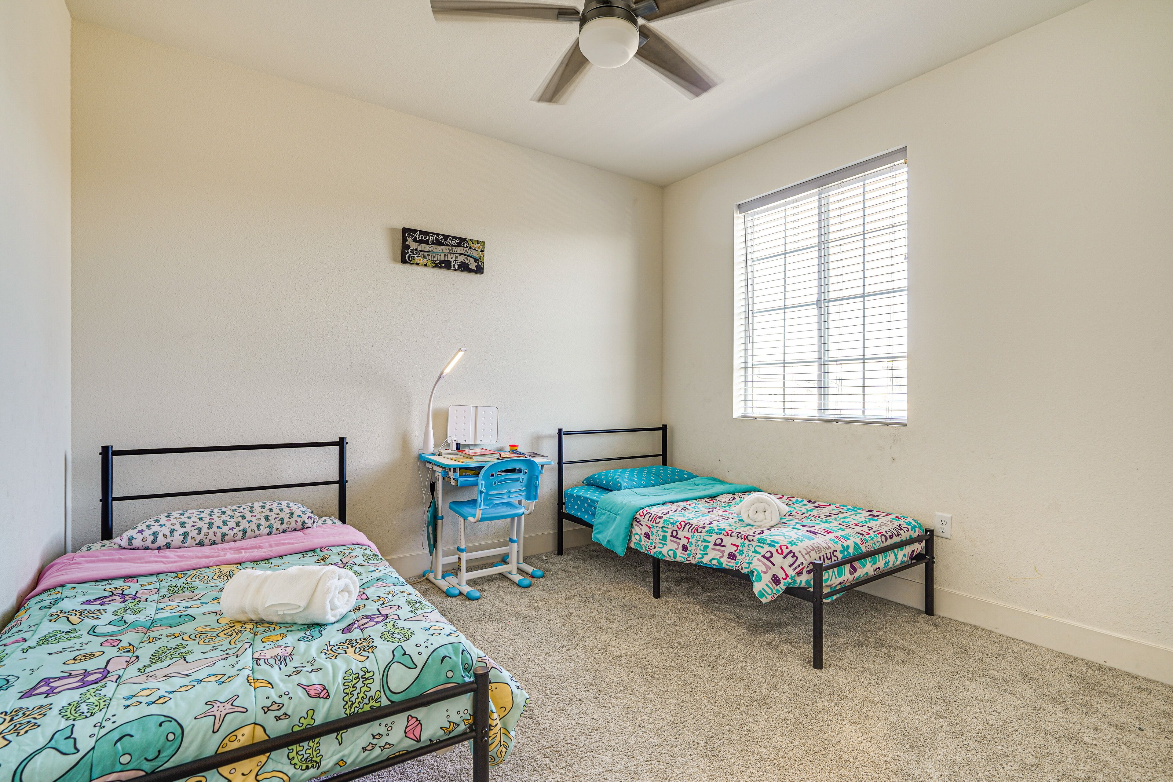 Bedroom 3 | 2nd Floor | 2 Twin XL Beds | Children's Workspace