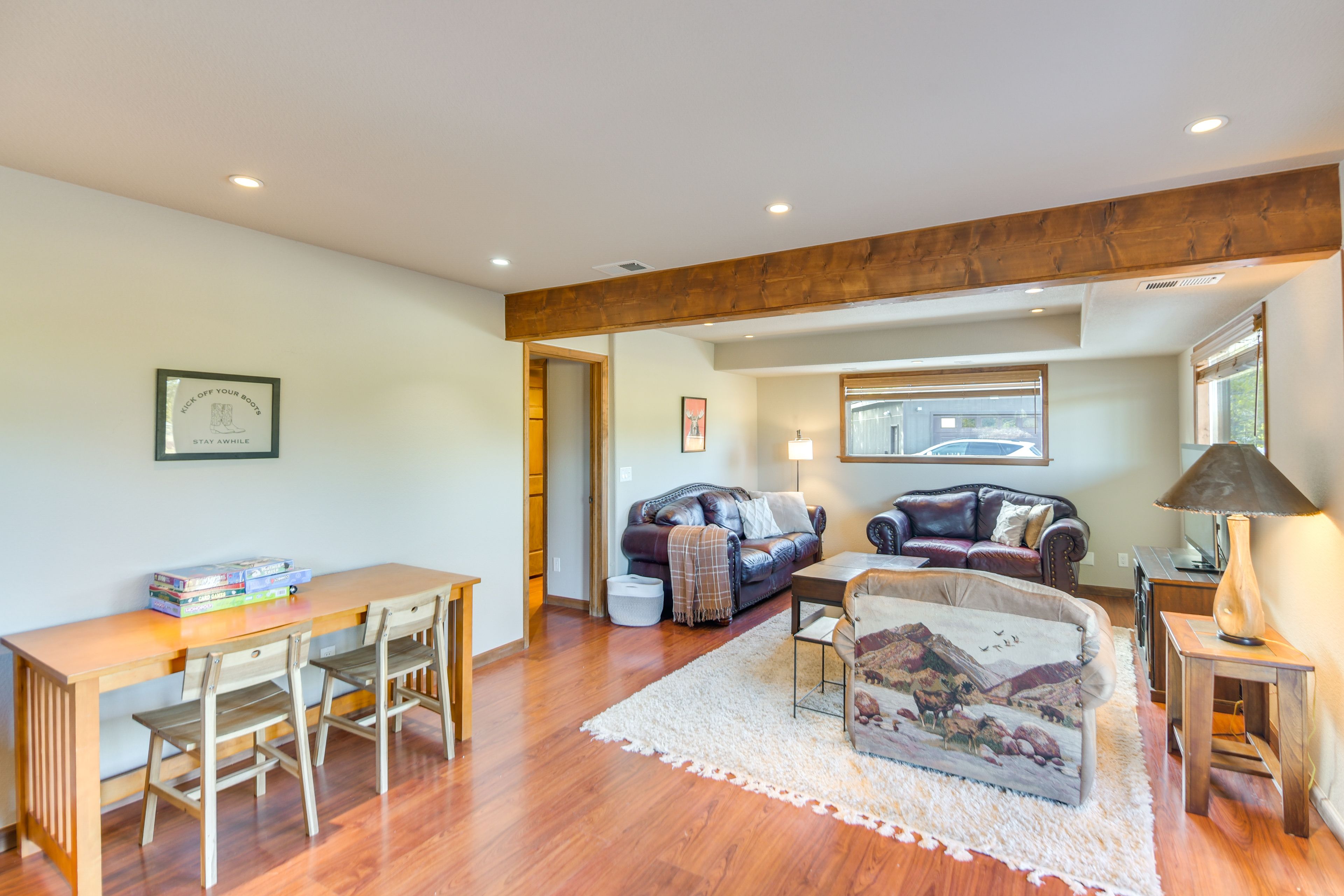 Den | 1st Floor | Smart TV | Board Games | Laptop-Friendly Workspace