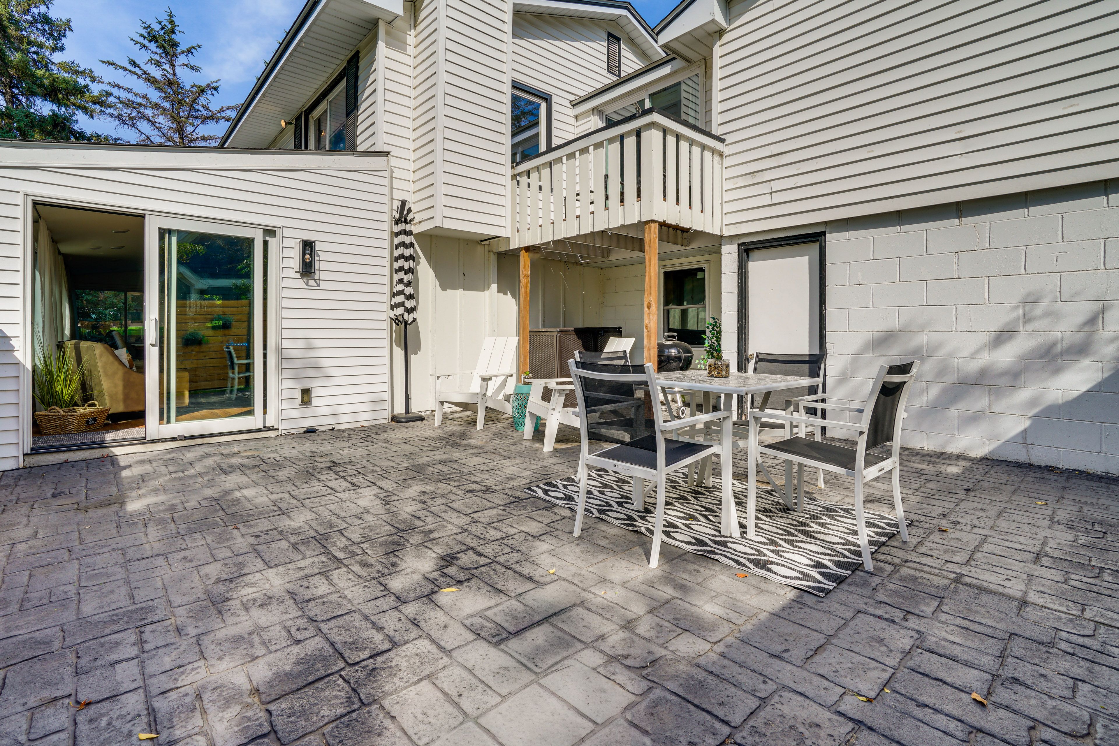 Furnished Patio | Charcoal Grill