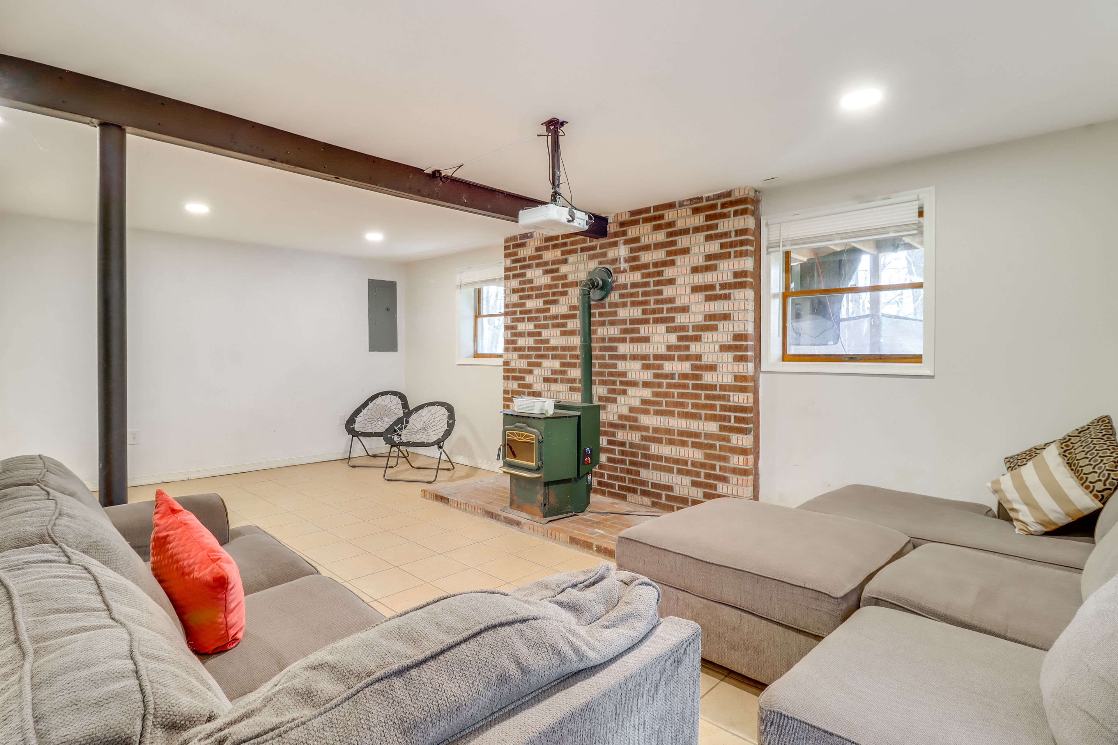 Basement Living Room | Fireplace | Basement Level