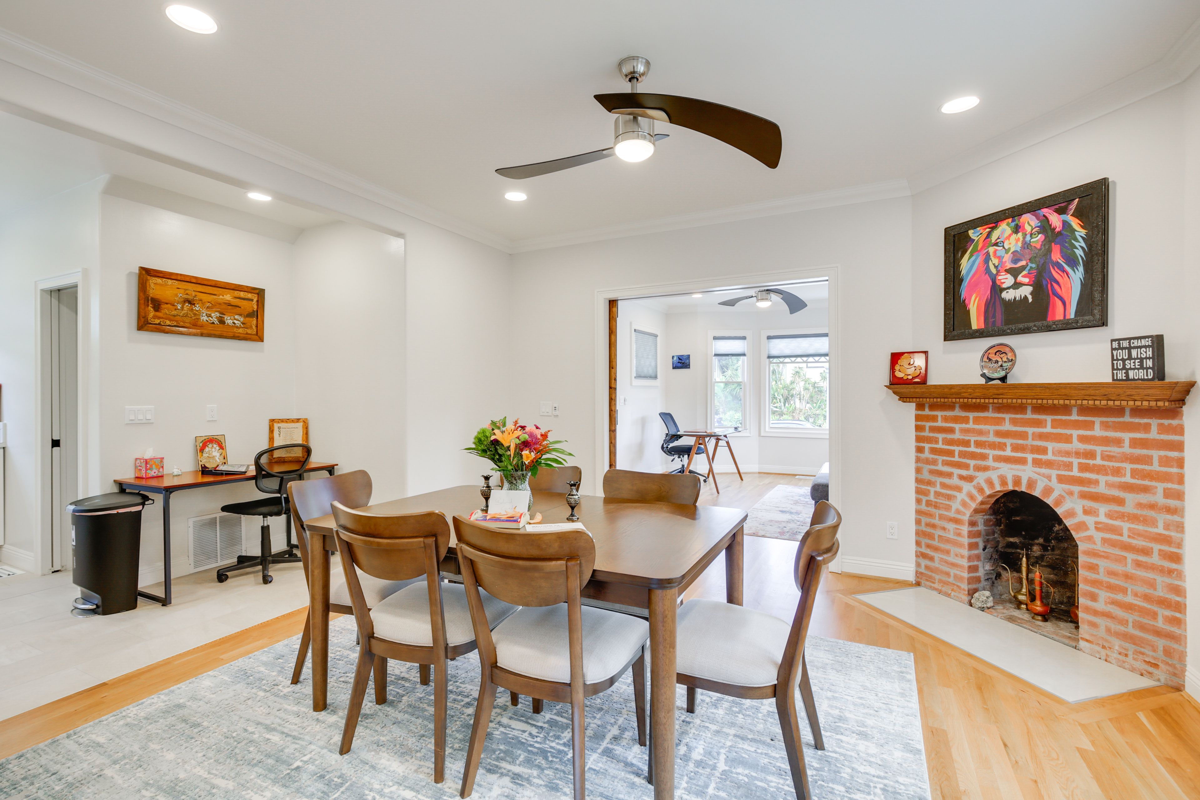 Dining Room | Decorative Fireplace