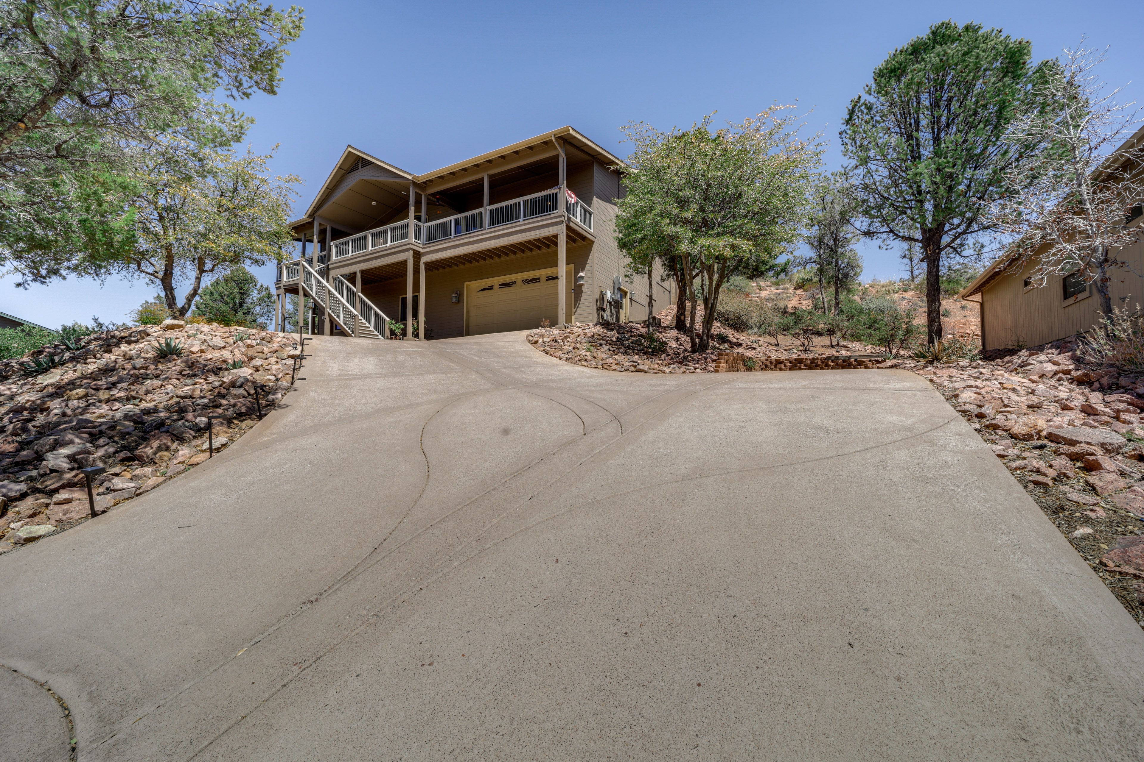 Property Exterior | Single-Story Home | Spacious Yard