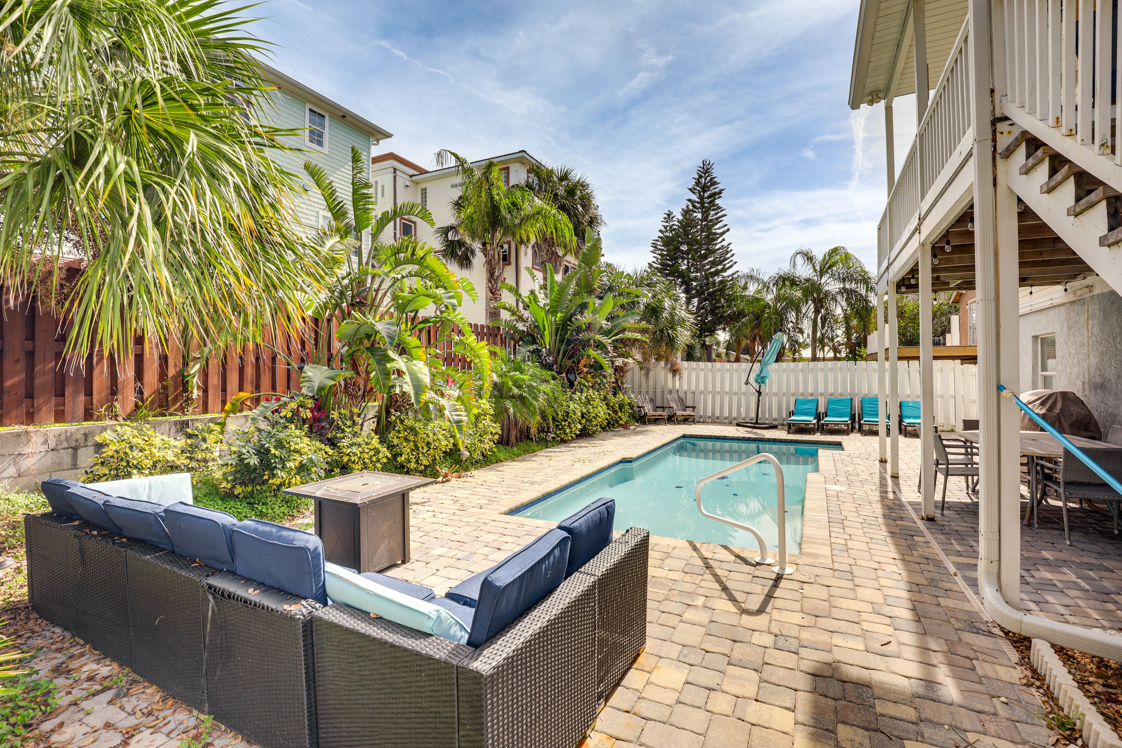 Private Yard | Heated Pool (w/ Fee) | Gas Grill & Fire Pit (Propane Provided)
