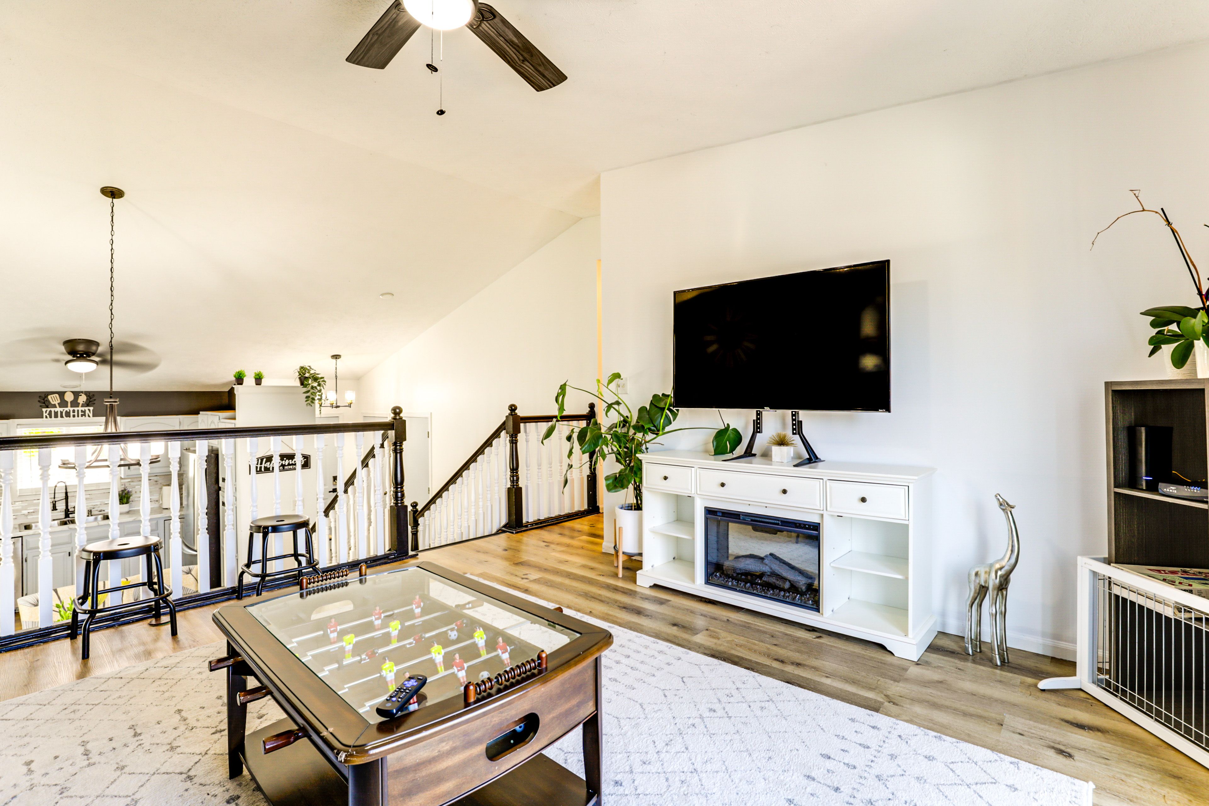 Living Room | 2-Story Home | Electric Fireplace