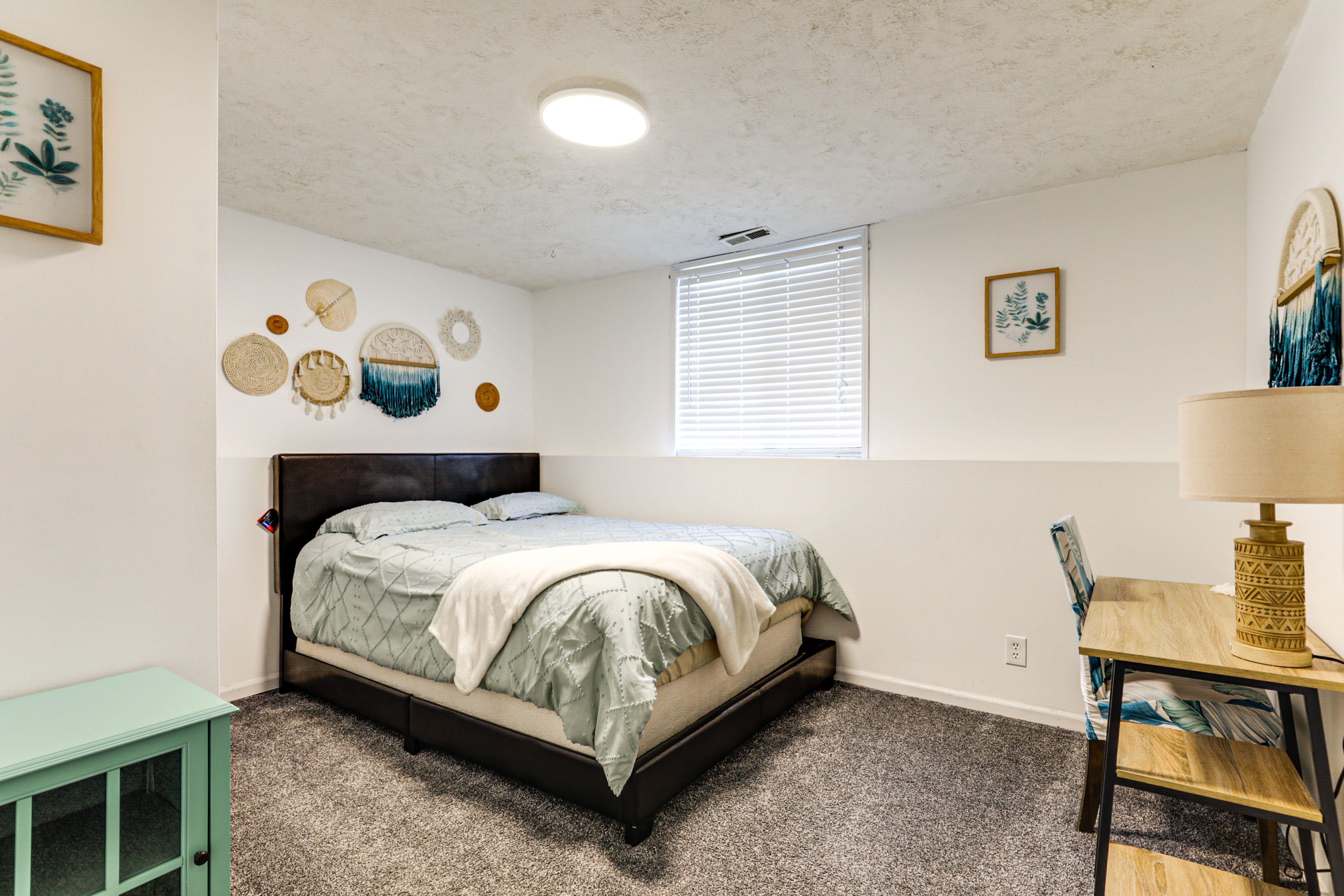 Bedroom 3 | Queen Bed | Basement Floor | Stairs Required