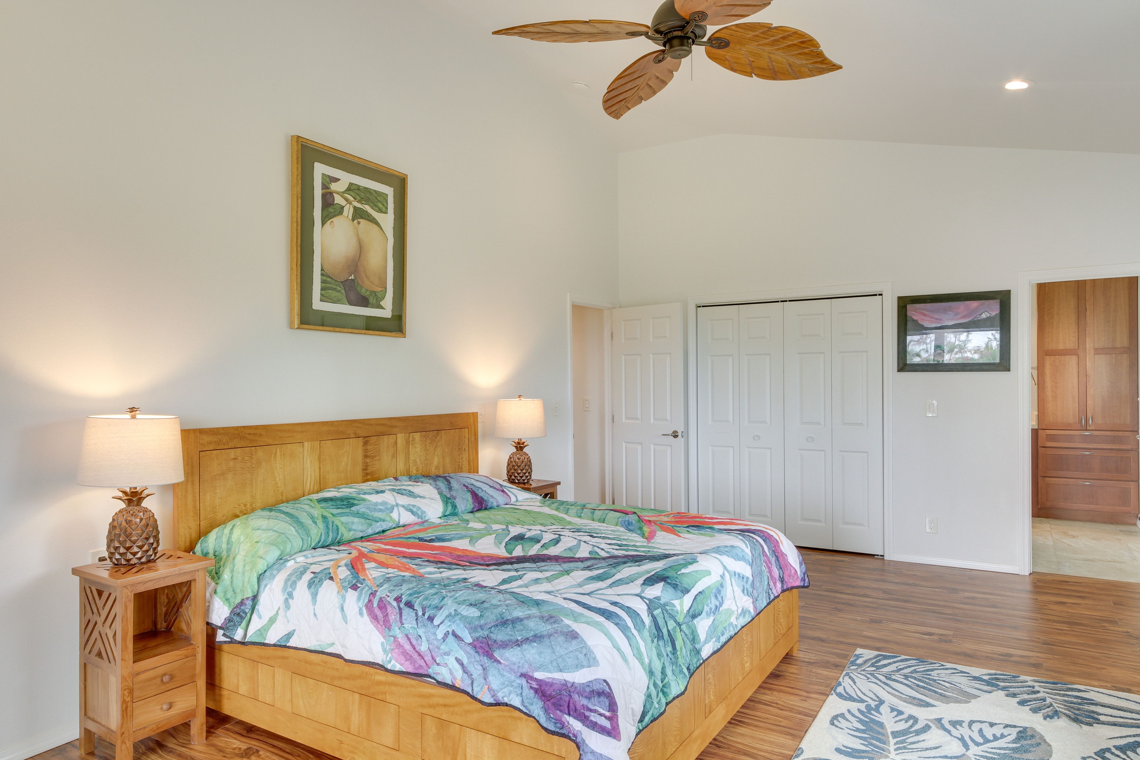 Bedroom 1 | King Bed | Smart TV | Linens Provided | Mini-Split A/C Unit