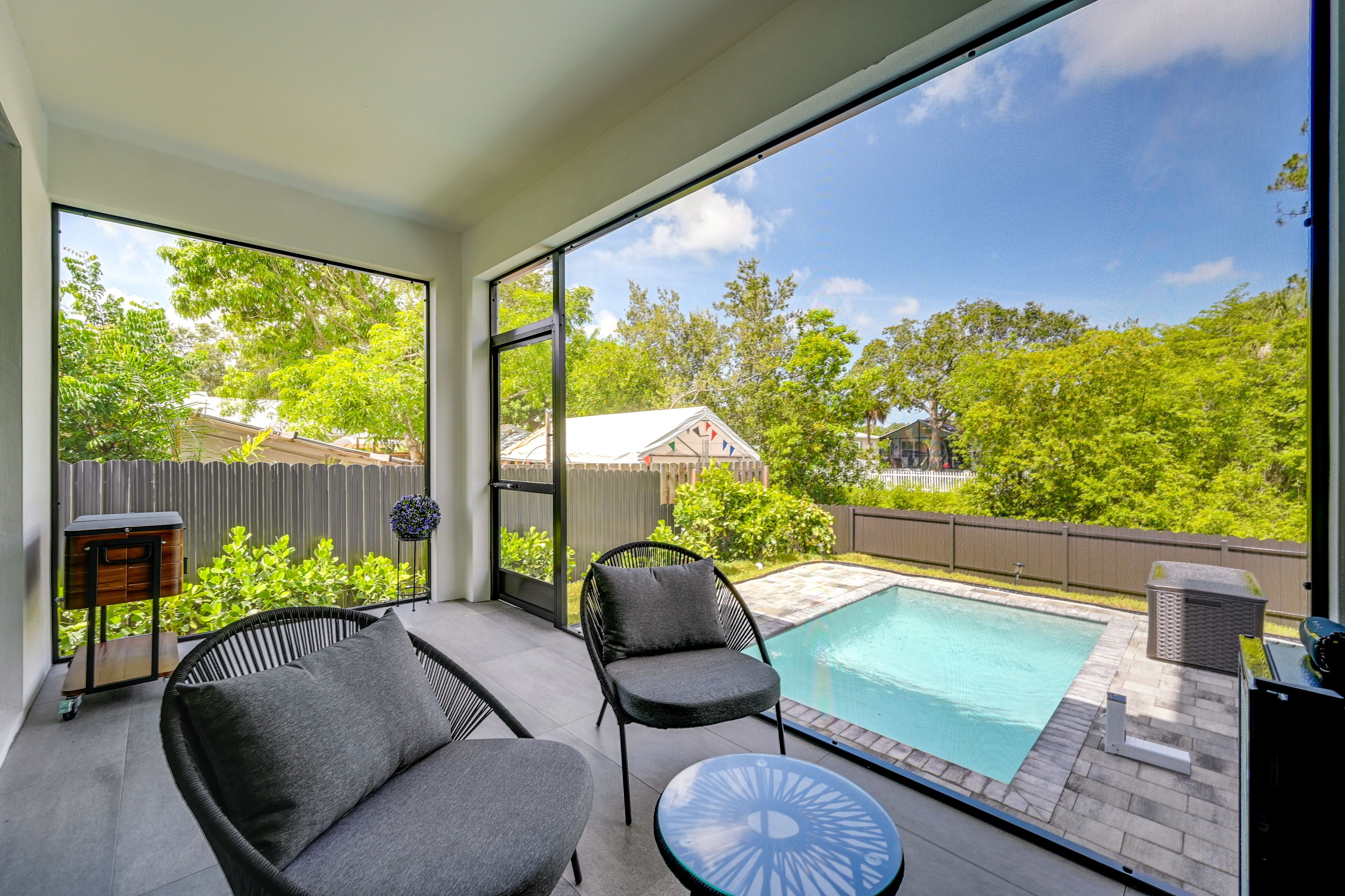 Patio | Outdoor Seating | Gas Grill | Beverage Fridge