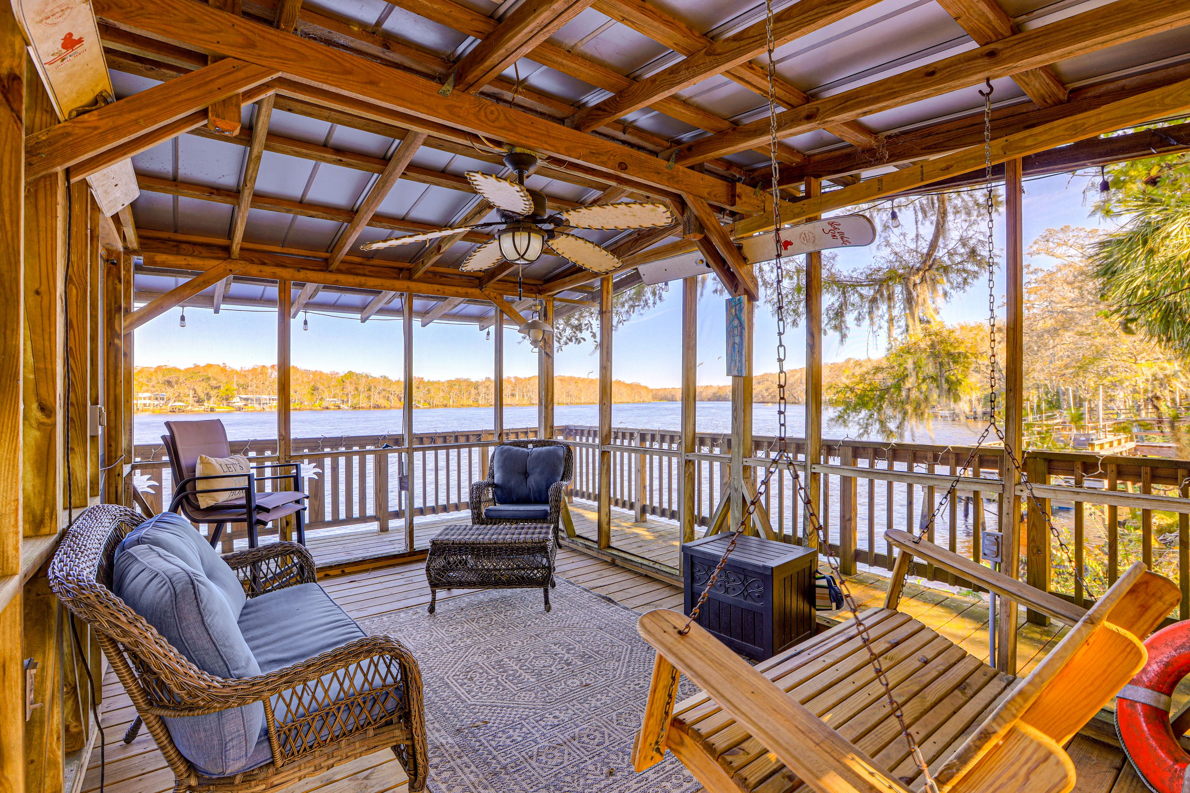 Screened Patio Over Boathouse