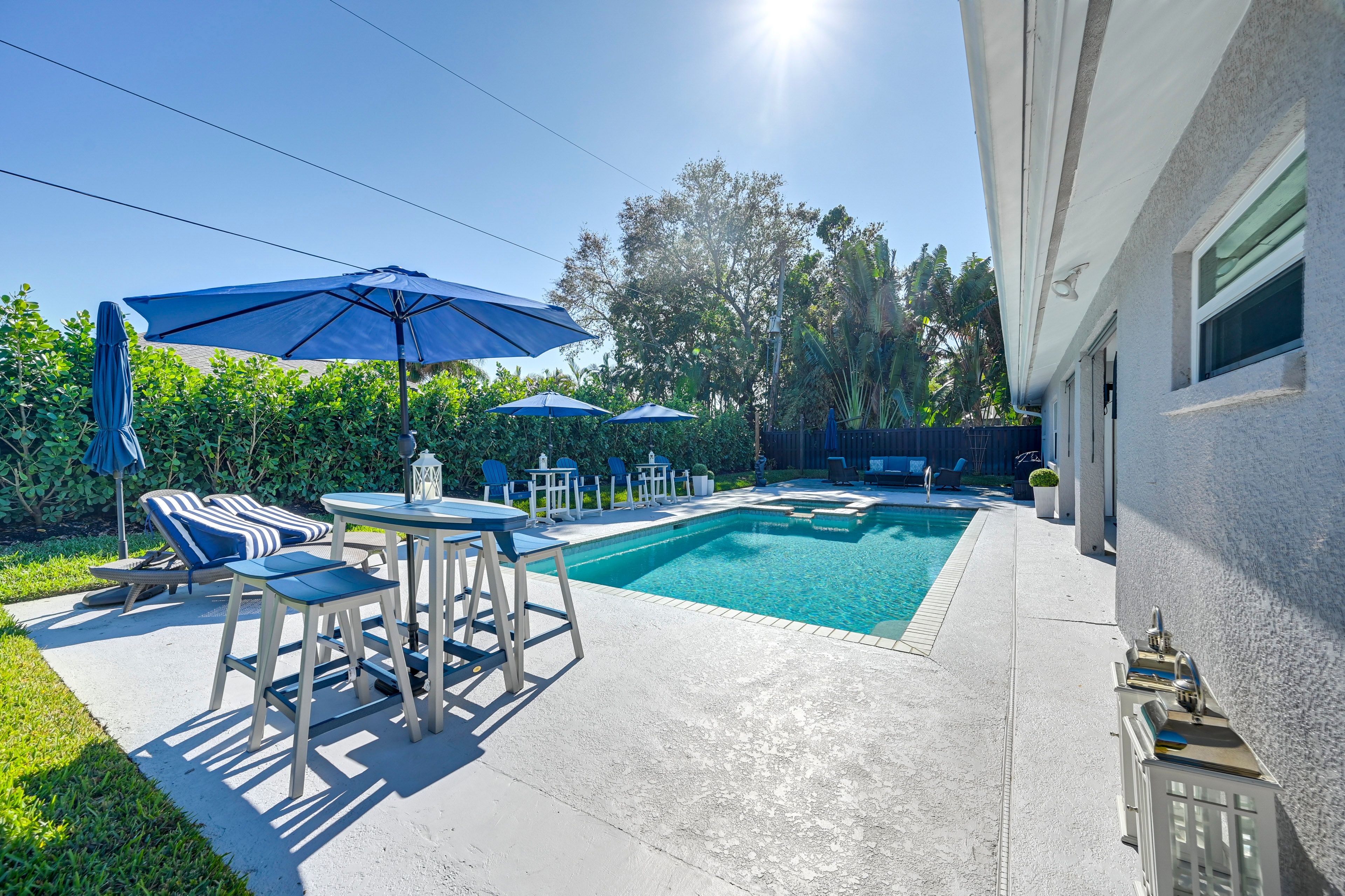 House Exterior | Heated Pool w/ Spa | Multiple Seating Areas