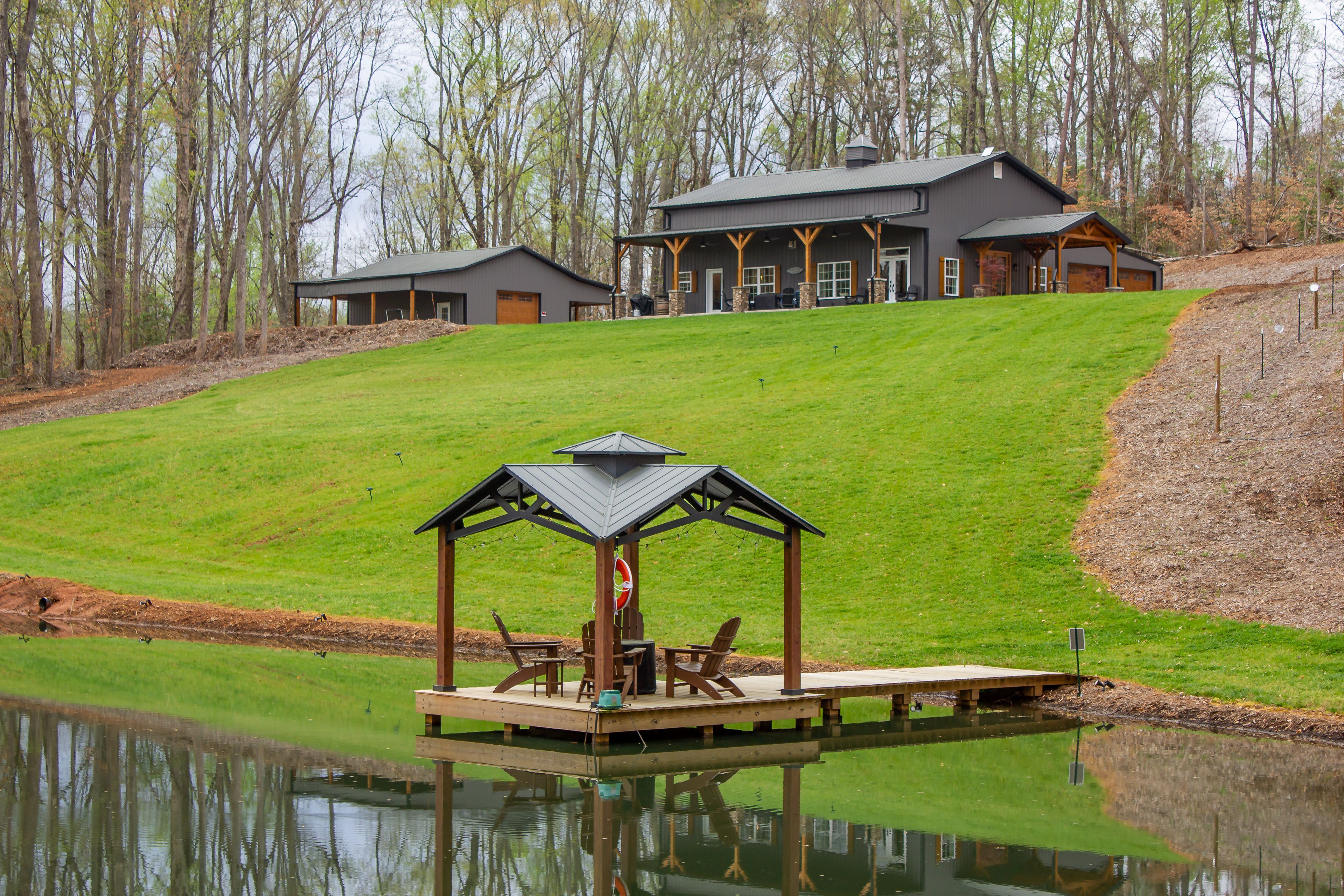 On-Site Pond | Pier | Pergola w/ Seating
