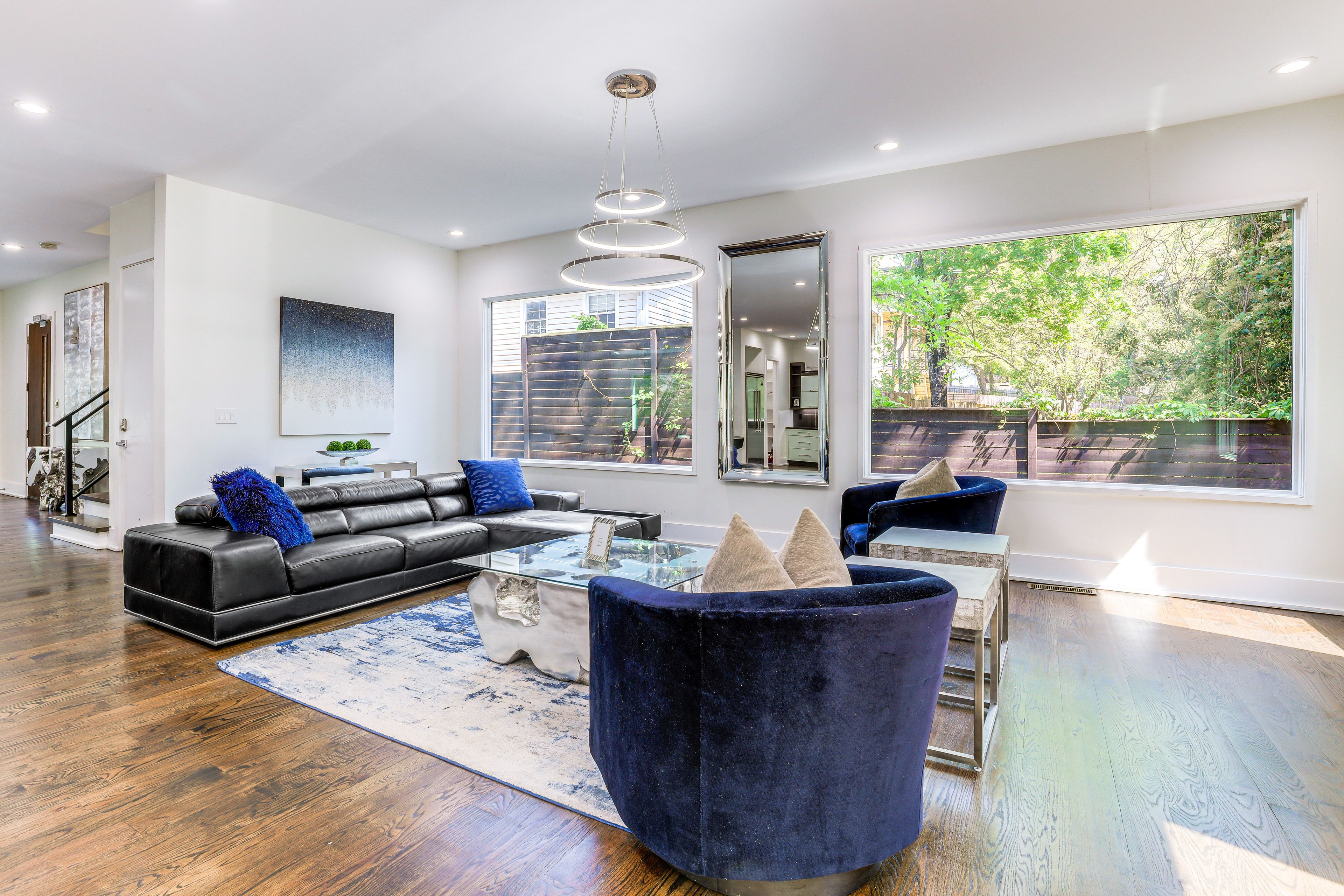 Living Room | 75" Flat-Screen TV | Fireplace | 1st Floor