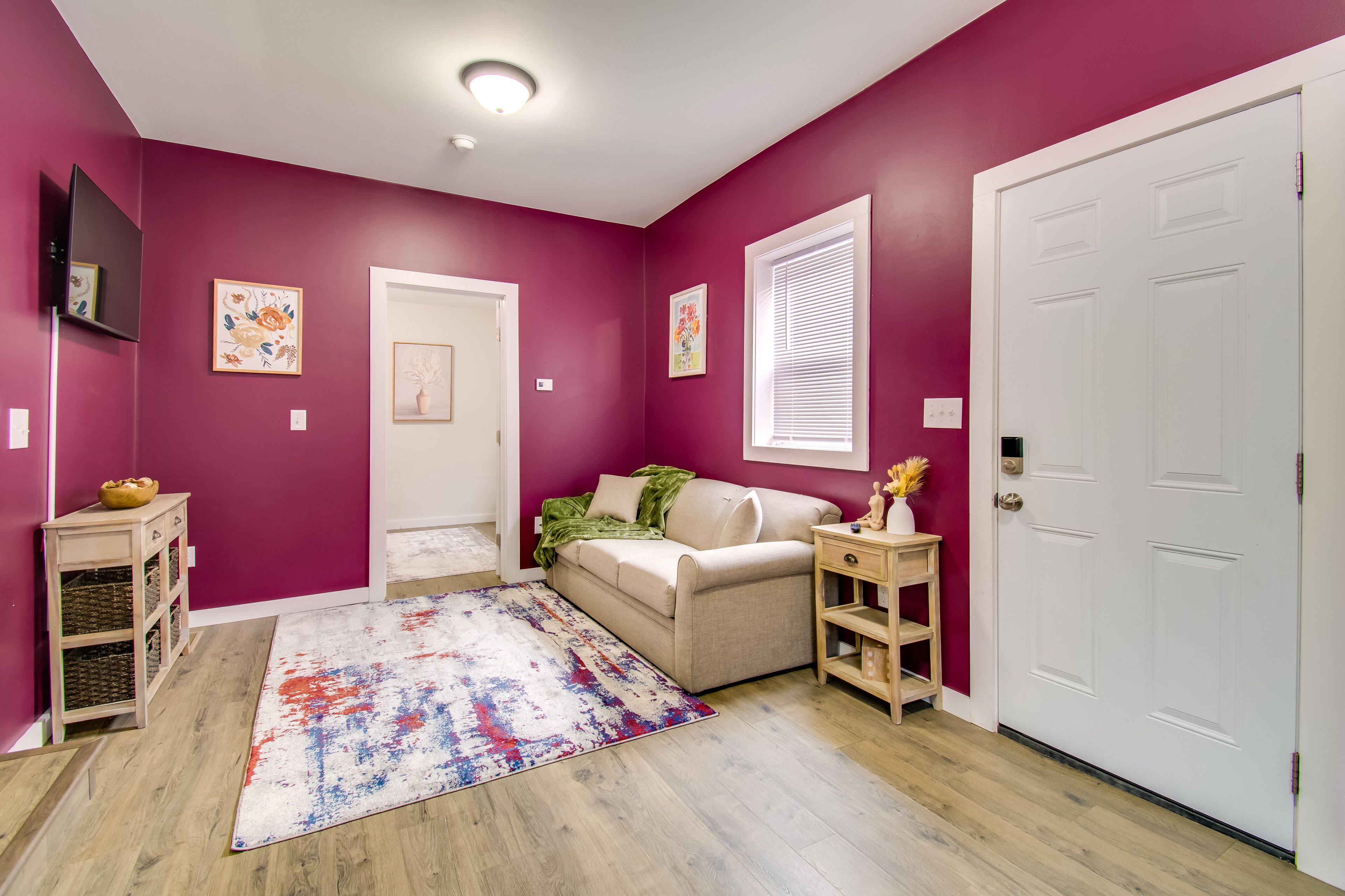 Oswego Vacation Rental | 1BR | 1BA | Steps Required | 700 Sq Ft