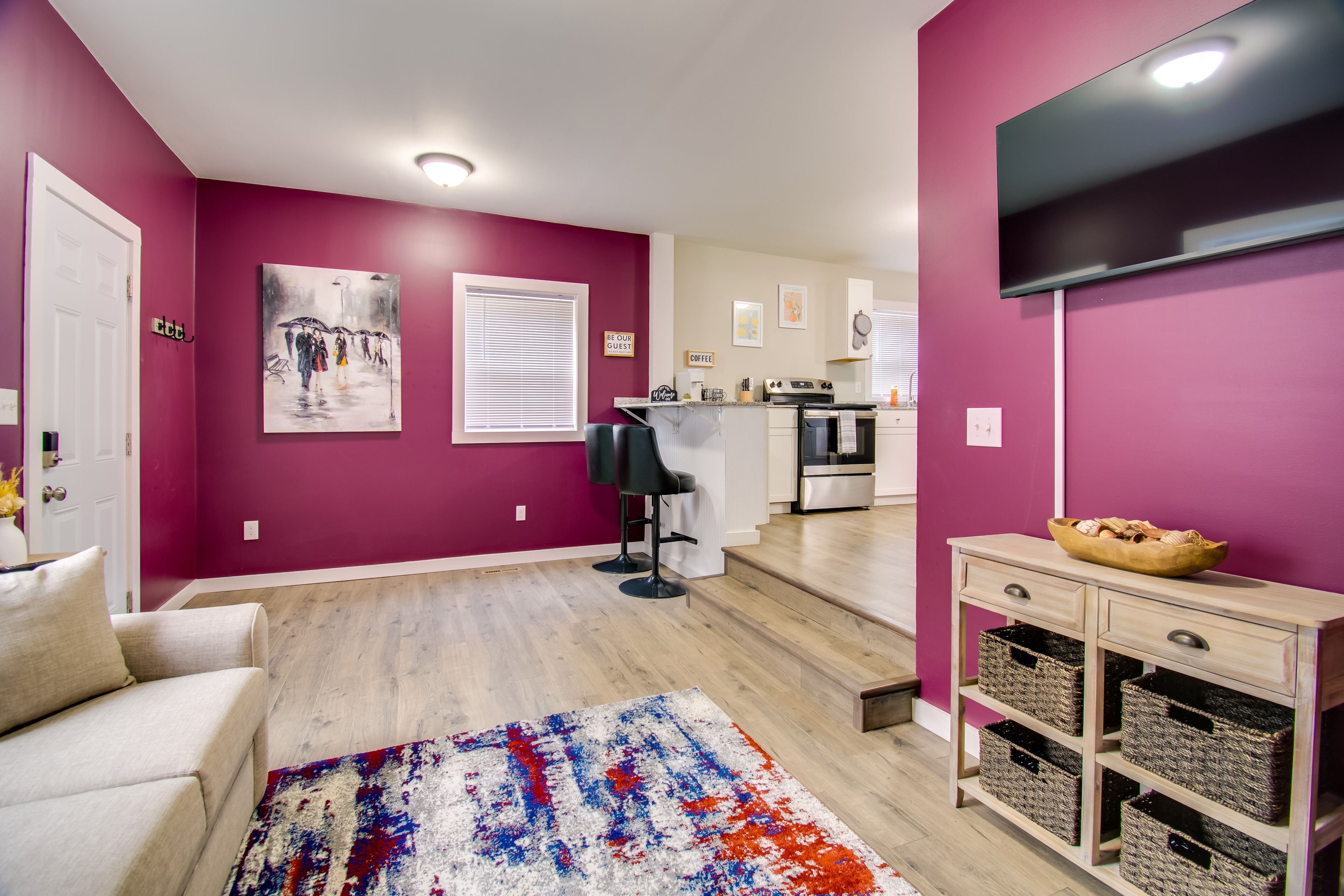 Living Room | Smart TV | Queen Sleeper Sofa | Single-Story Unit