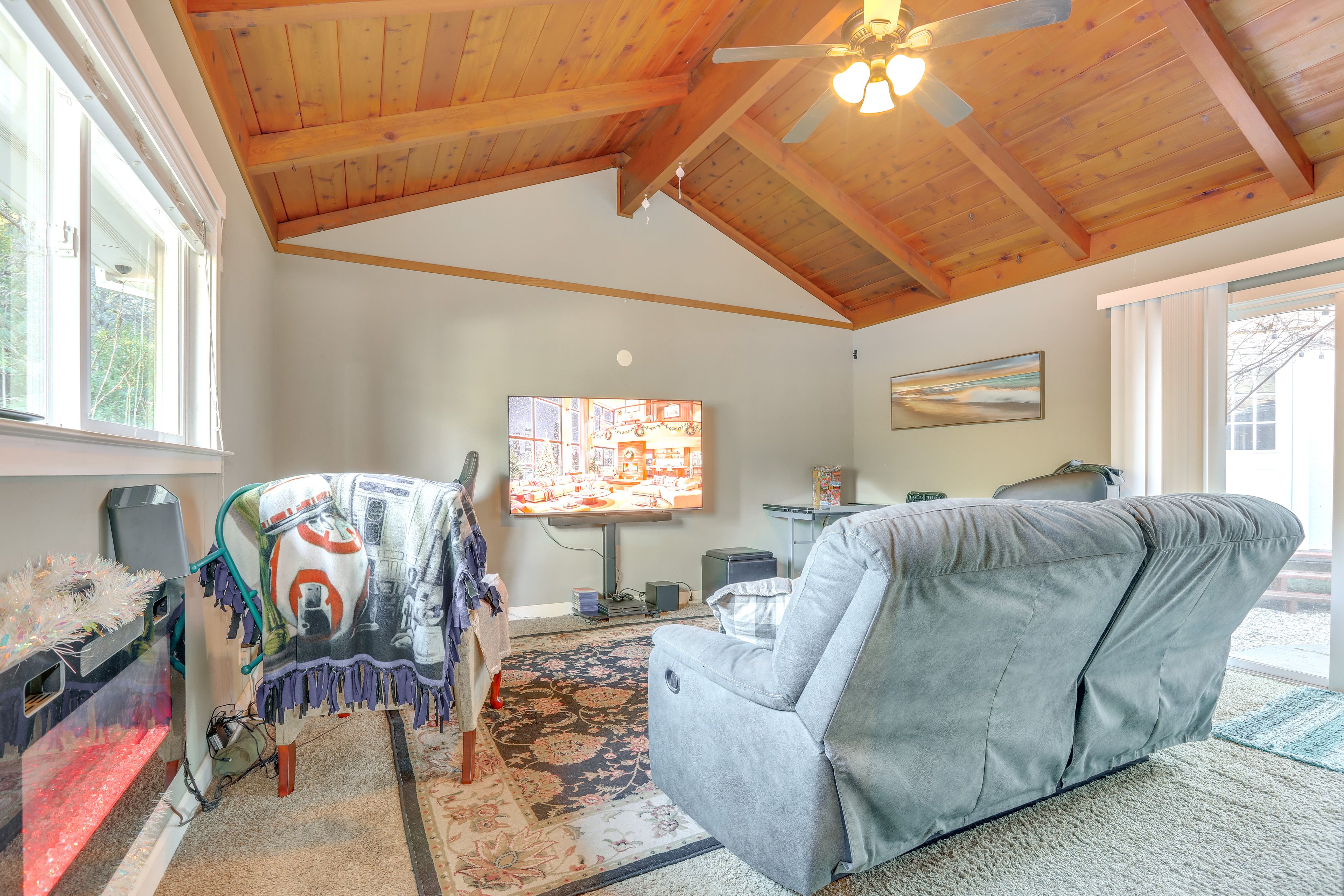 Media Room | 3 Fully Reclining Chairs | Full Surround Sound | Electric Fireplace
