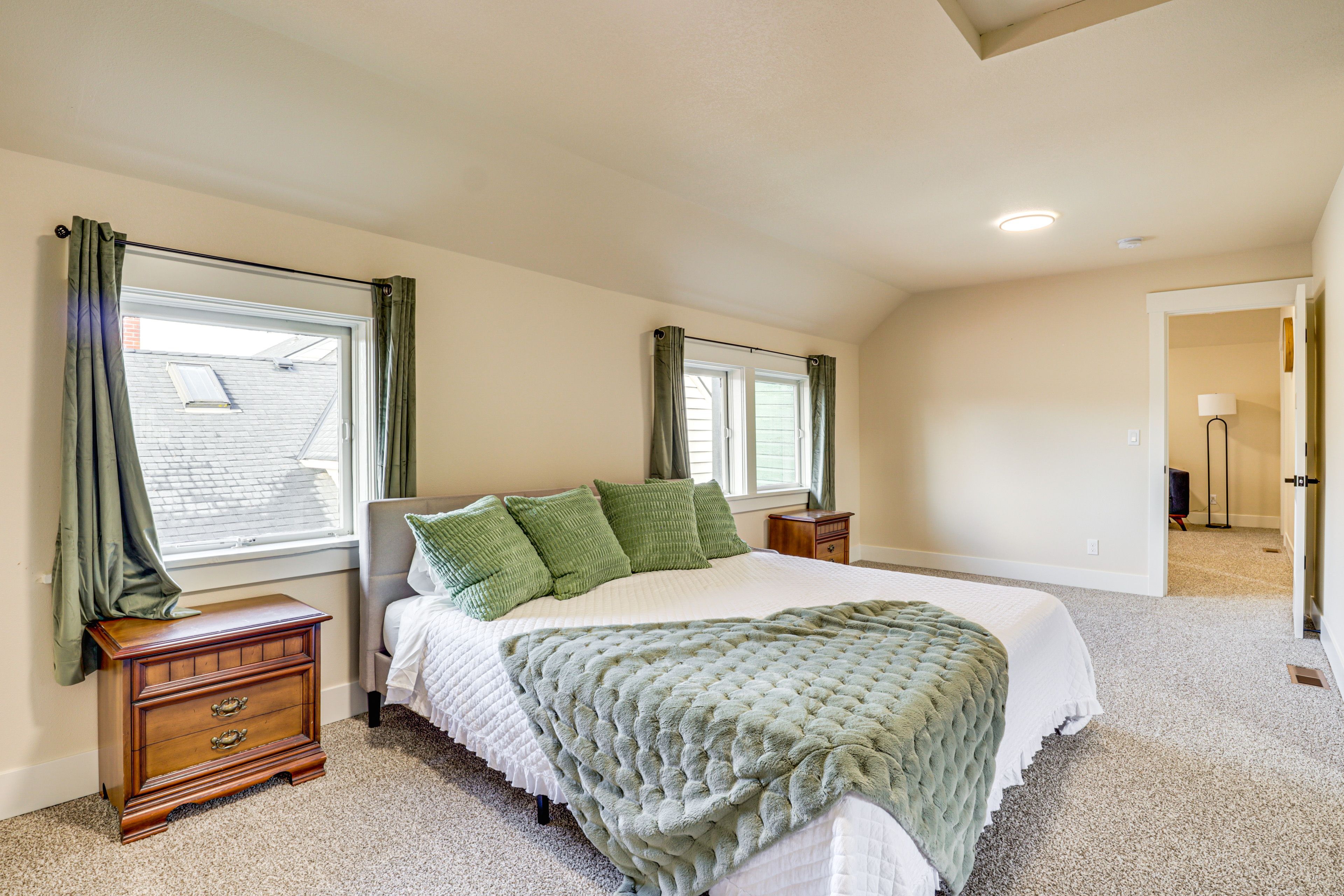 Bedroom 1 | King Bed | 1 Futon | 2nd Floor | Linens Provided