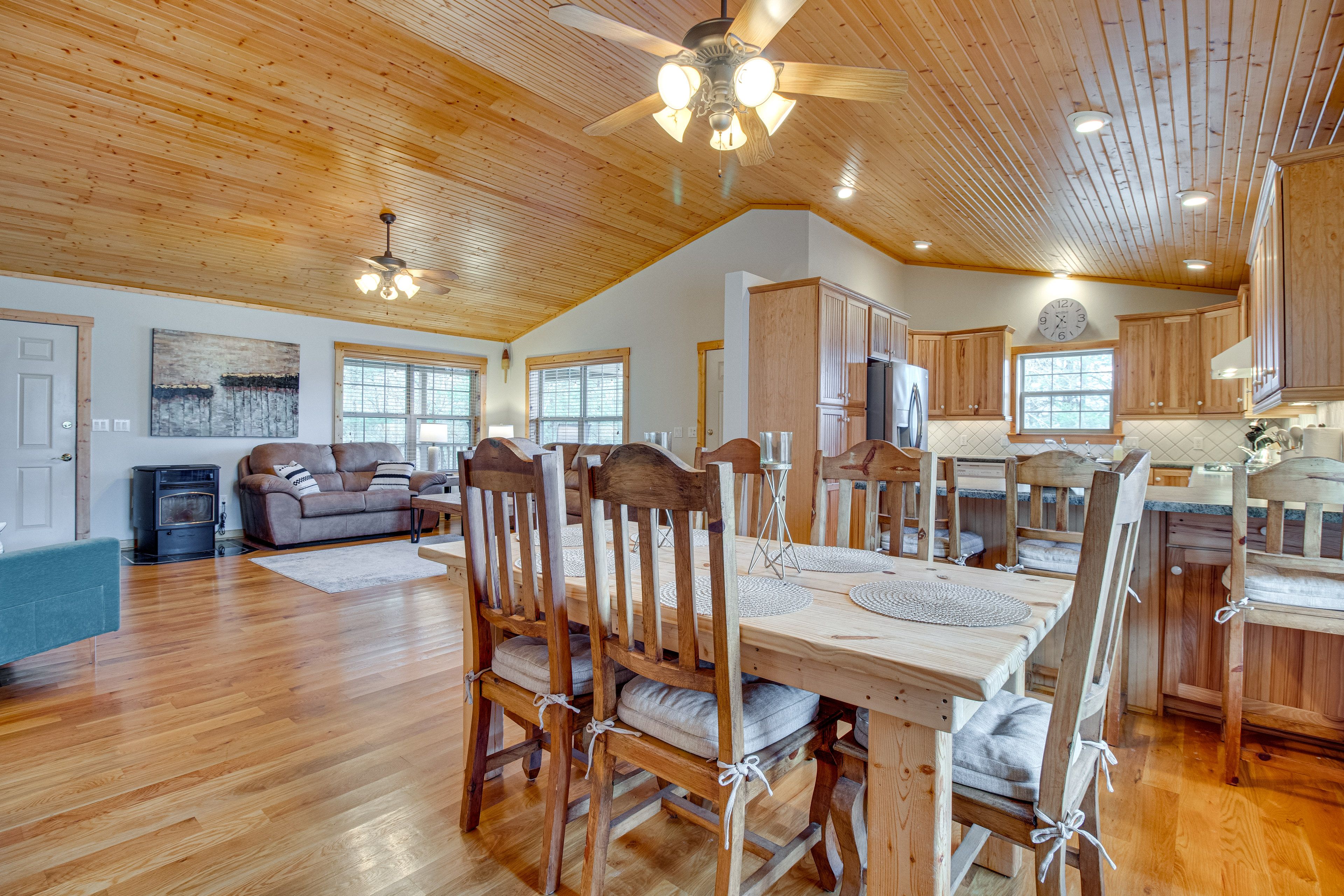 Property Interior | Single-Story Cabin | Free WiFi | Central A/C