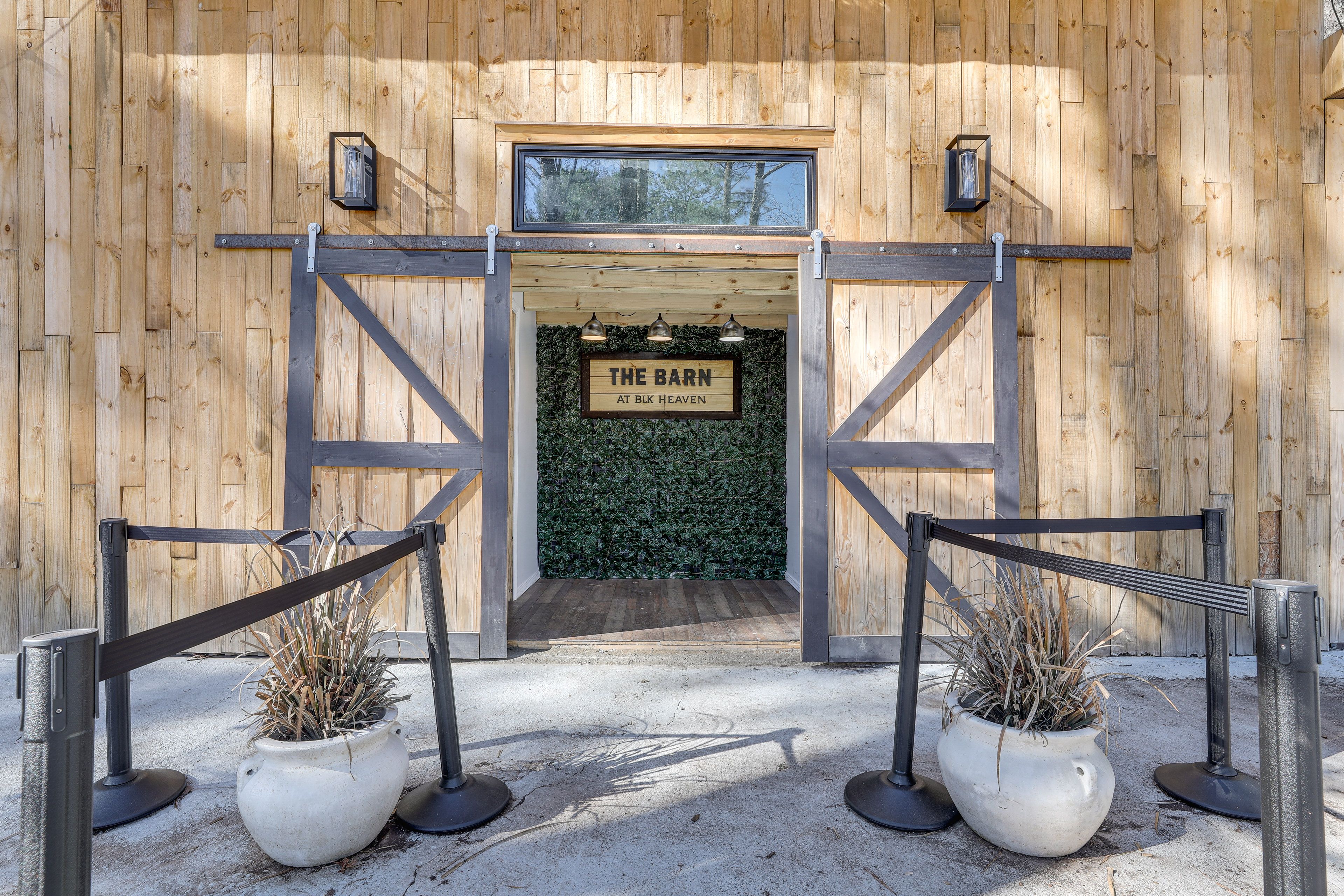 Shared Community Event Barn | Bar | Fireplace