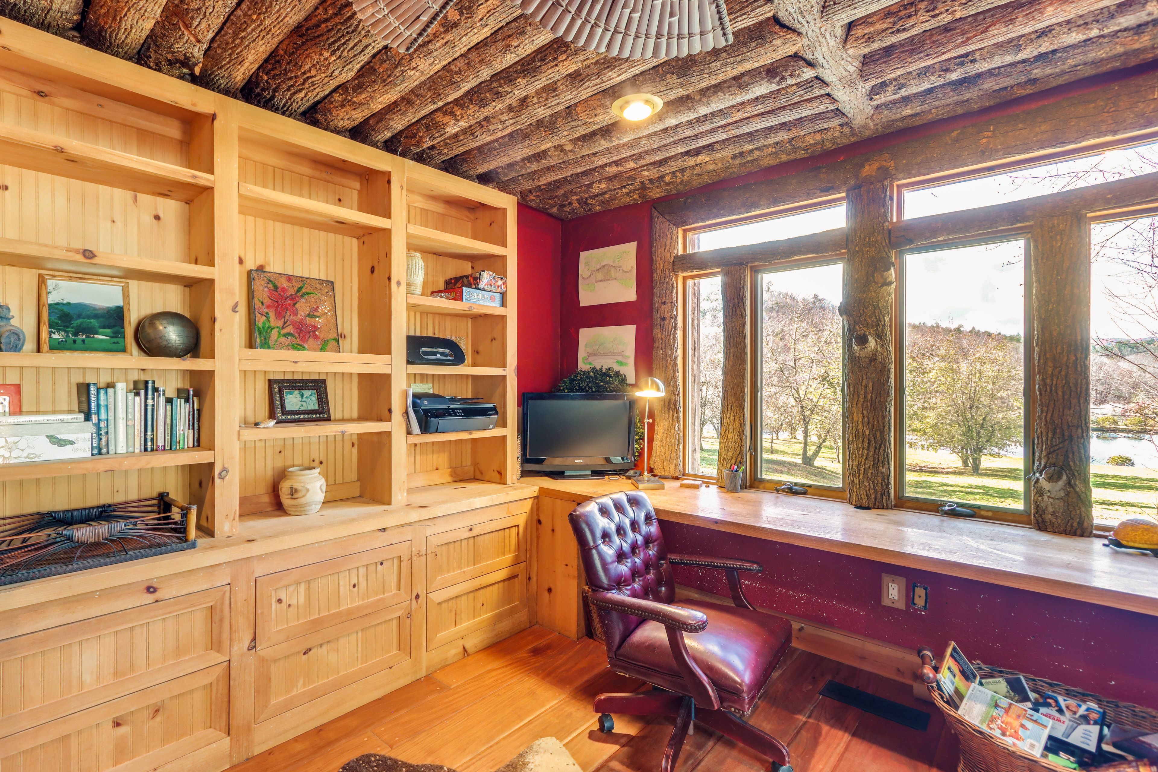 Office | 1st Floor | Dedicated Workspace | Lake Views