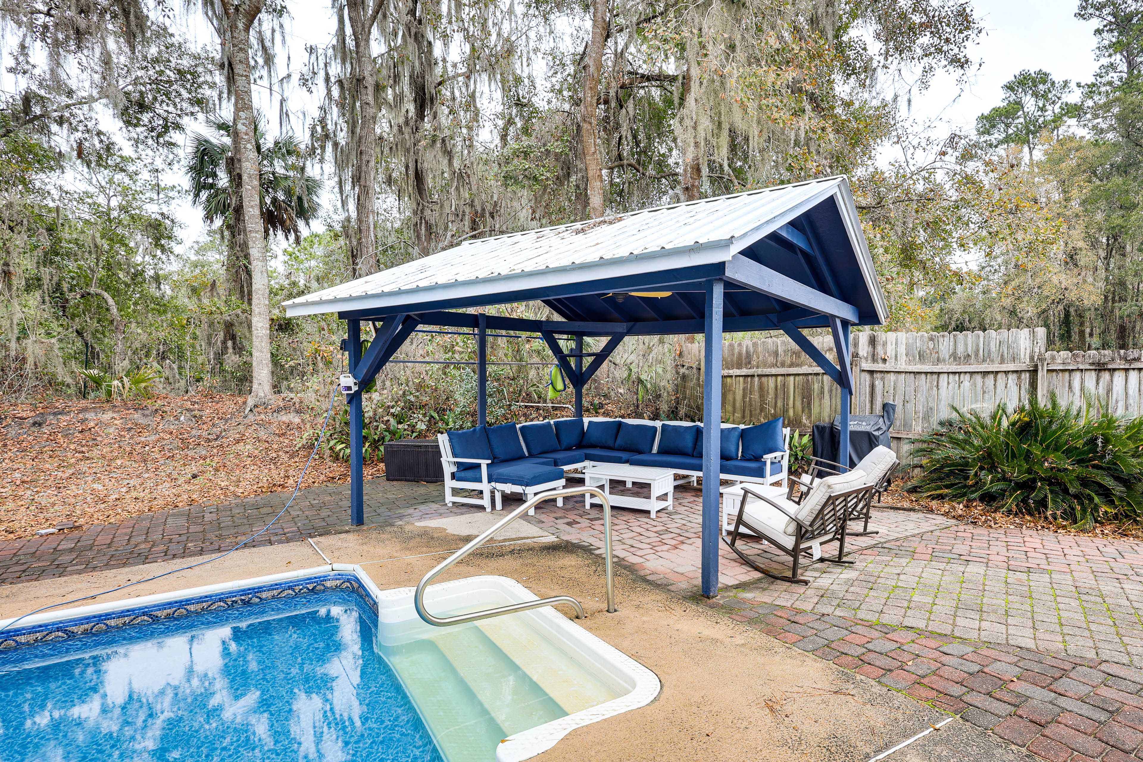 House Exterior | Furnished Patio w/ Gazebo | Pellet Grill