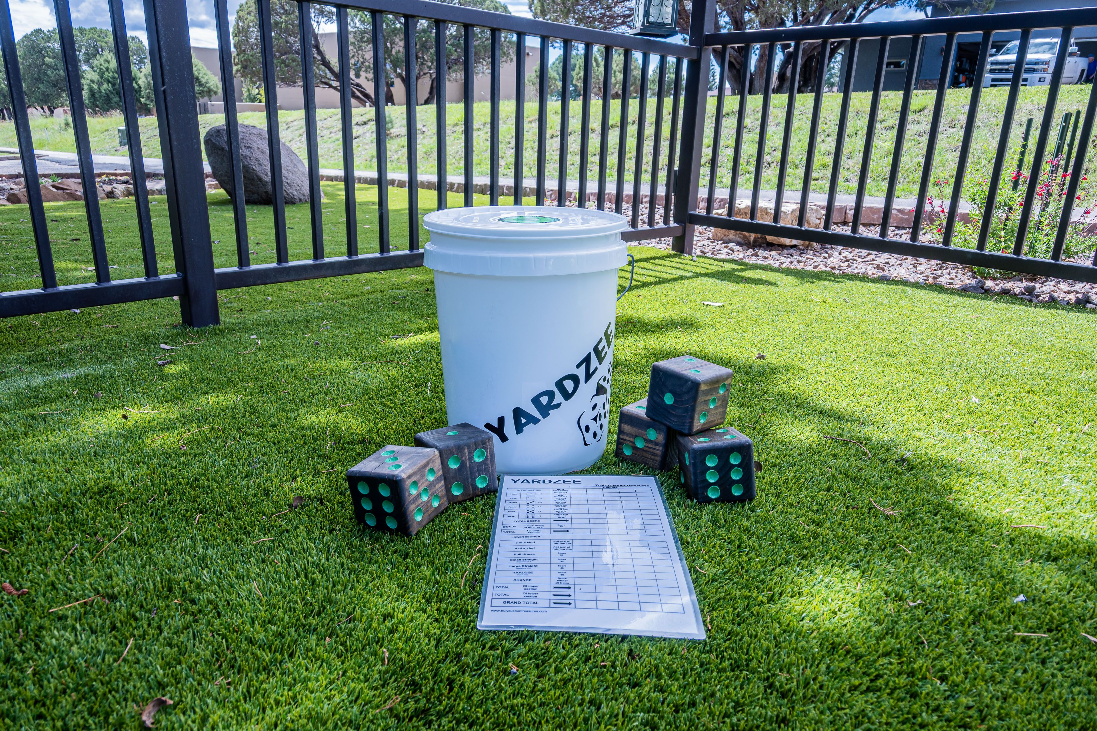 Fenced Backyard | Cornhole