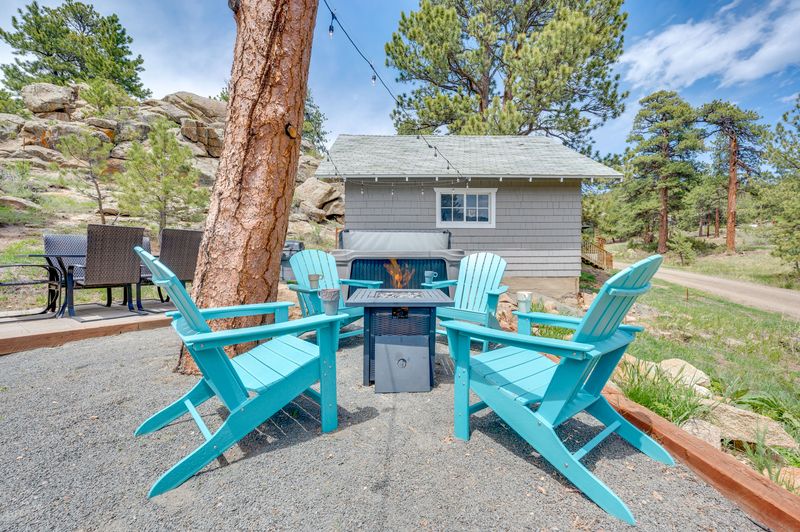 Cabin exterior and private patio
