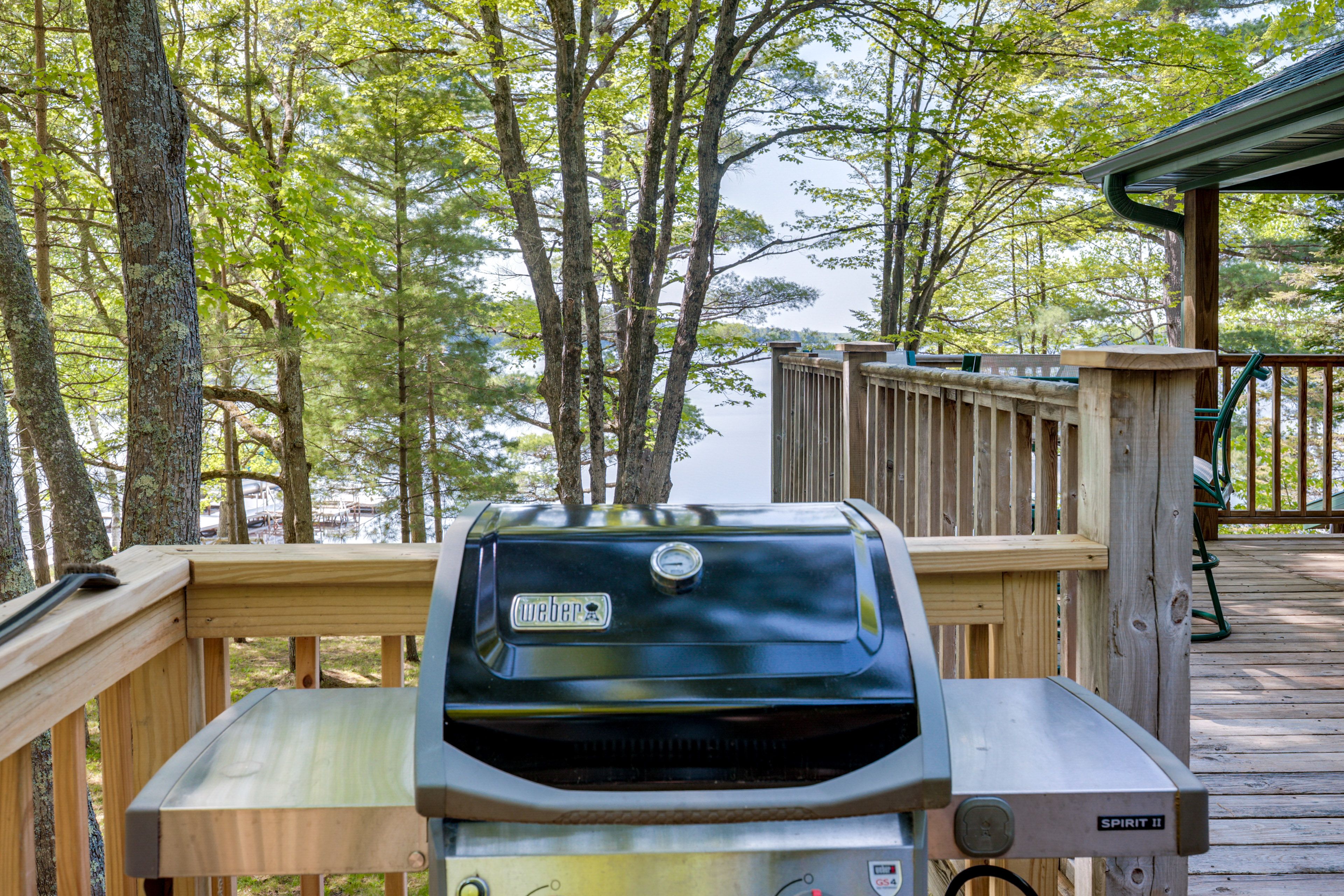 Deck | Gas Grill | Outdoor Dining w/ Lake View