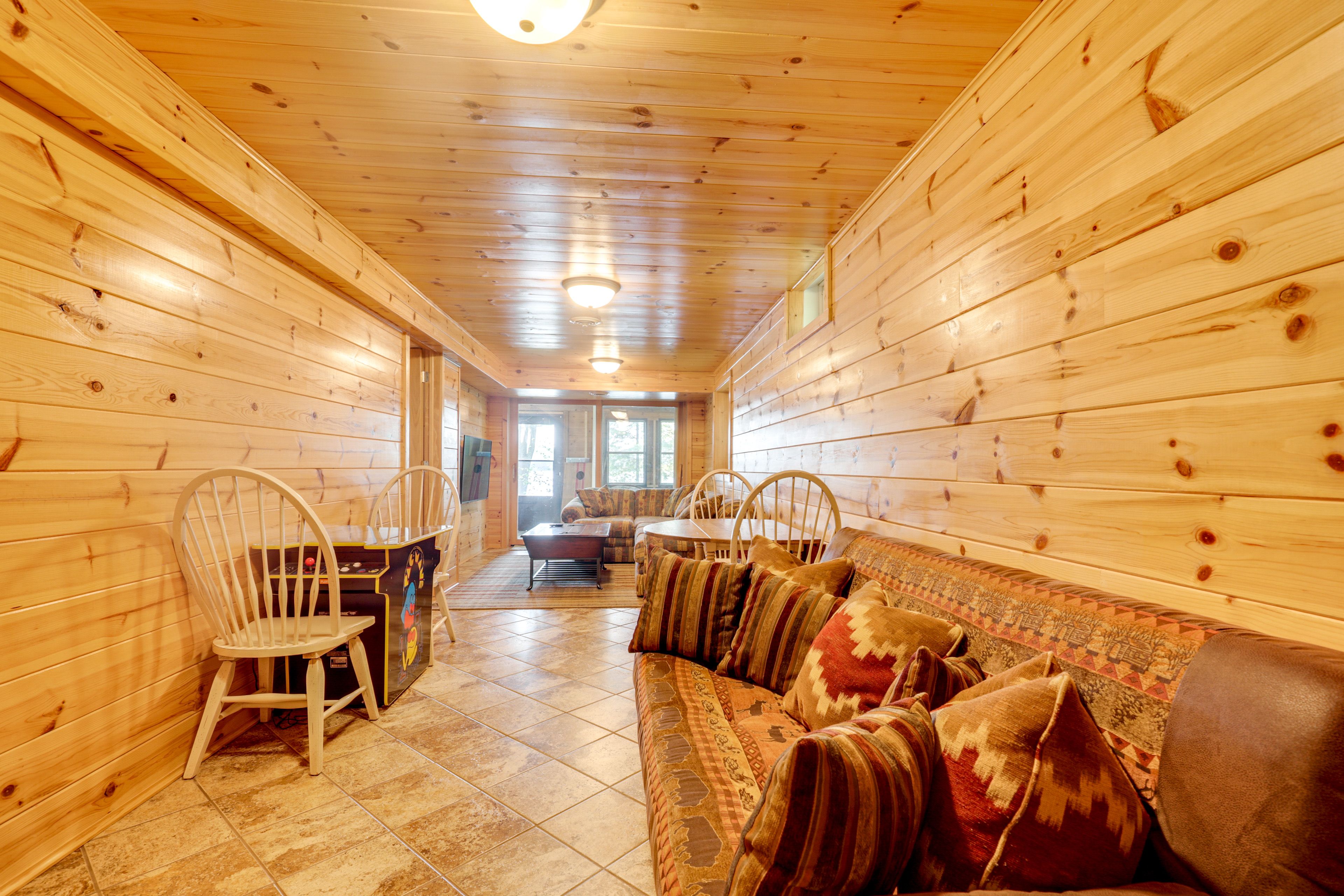 Den | Lower Level | Smart TV | Arcade Game Table