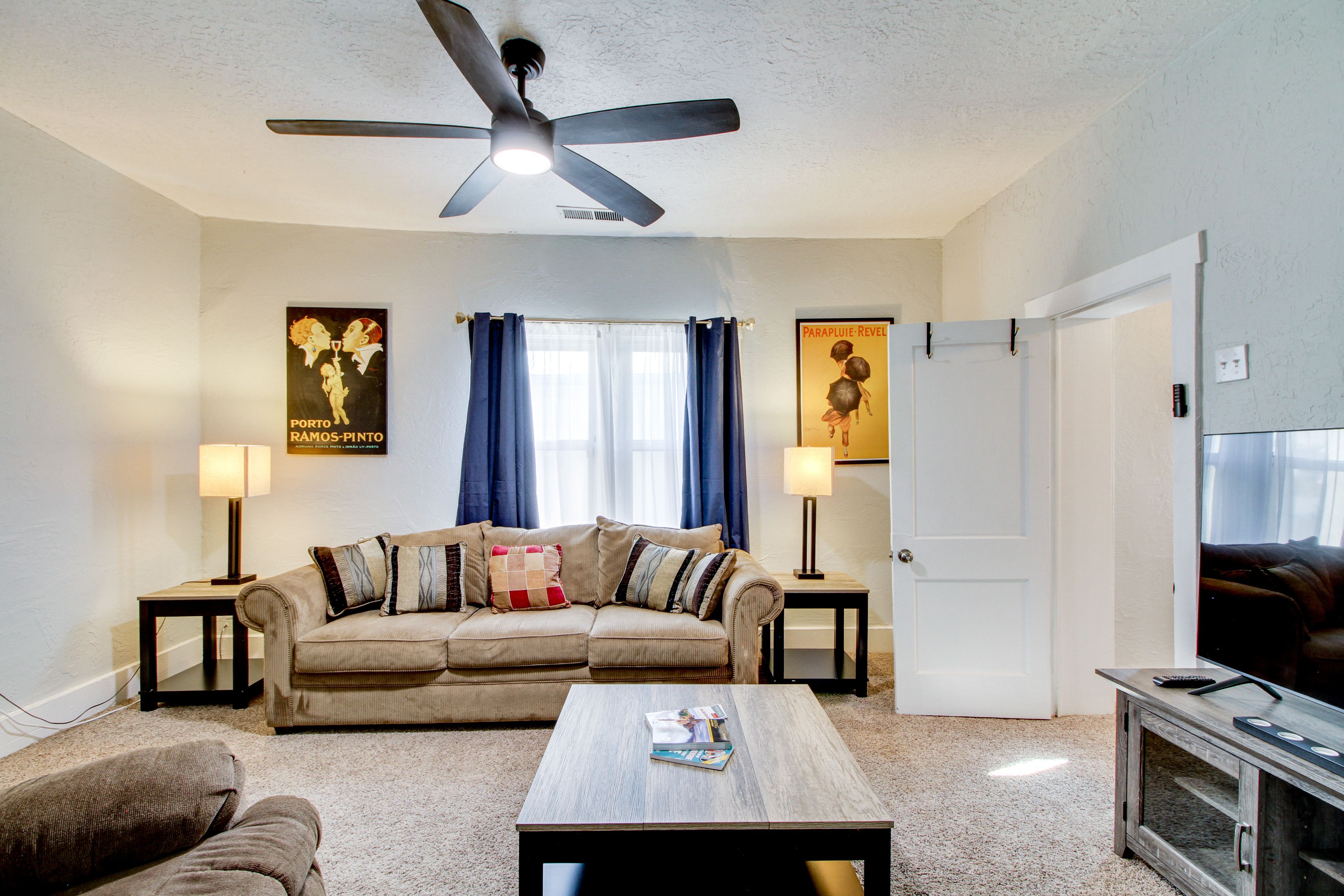Living Room | Central A/C | Single-Story Home