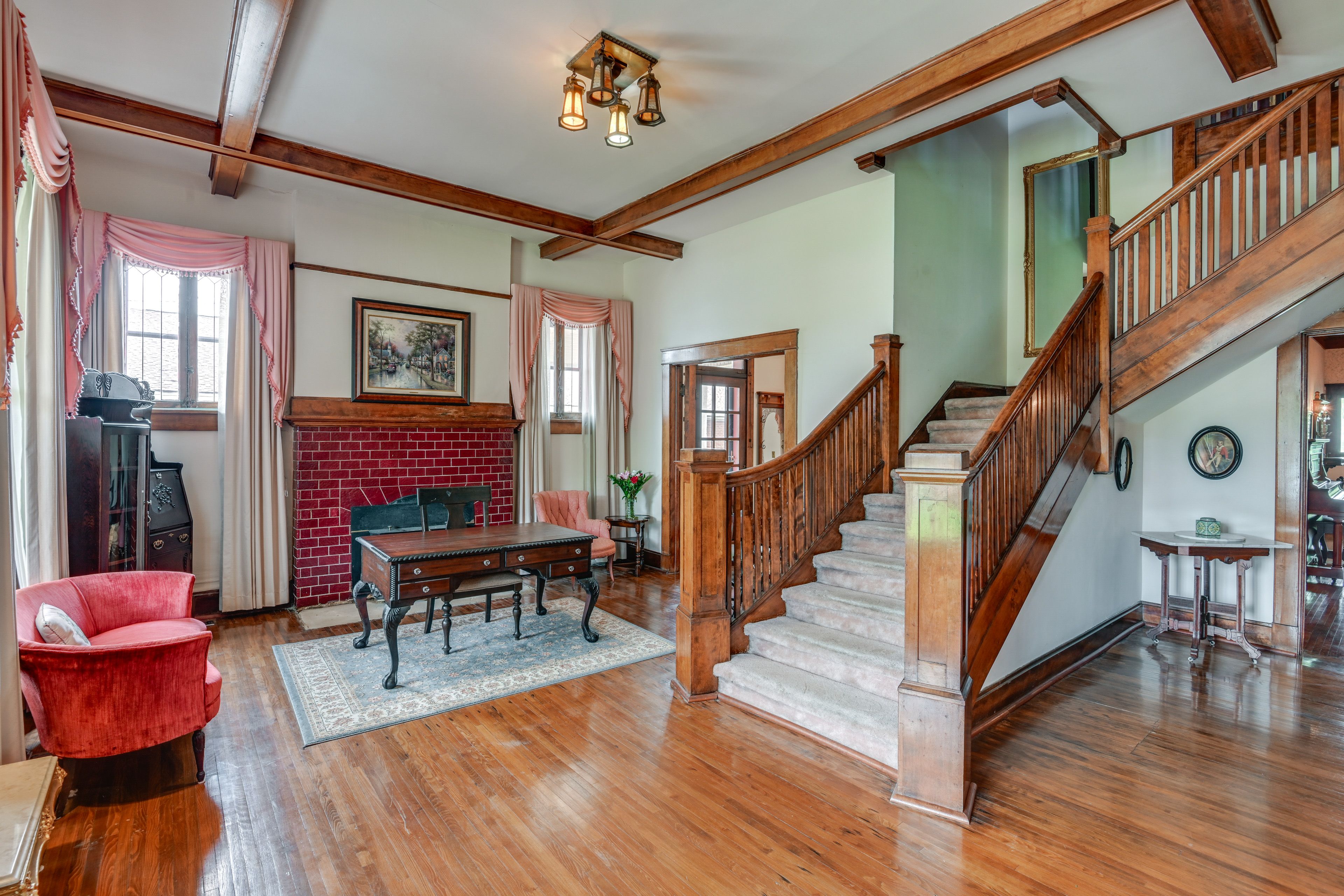 Seating Area | 1st Floor | Wood-Burning Fireplace