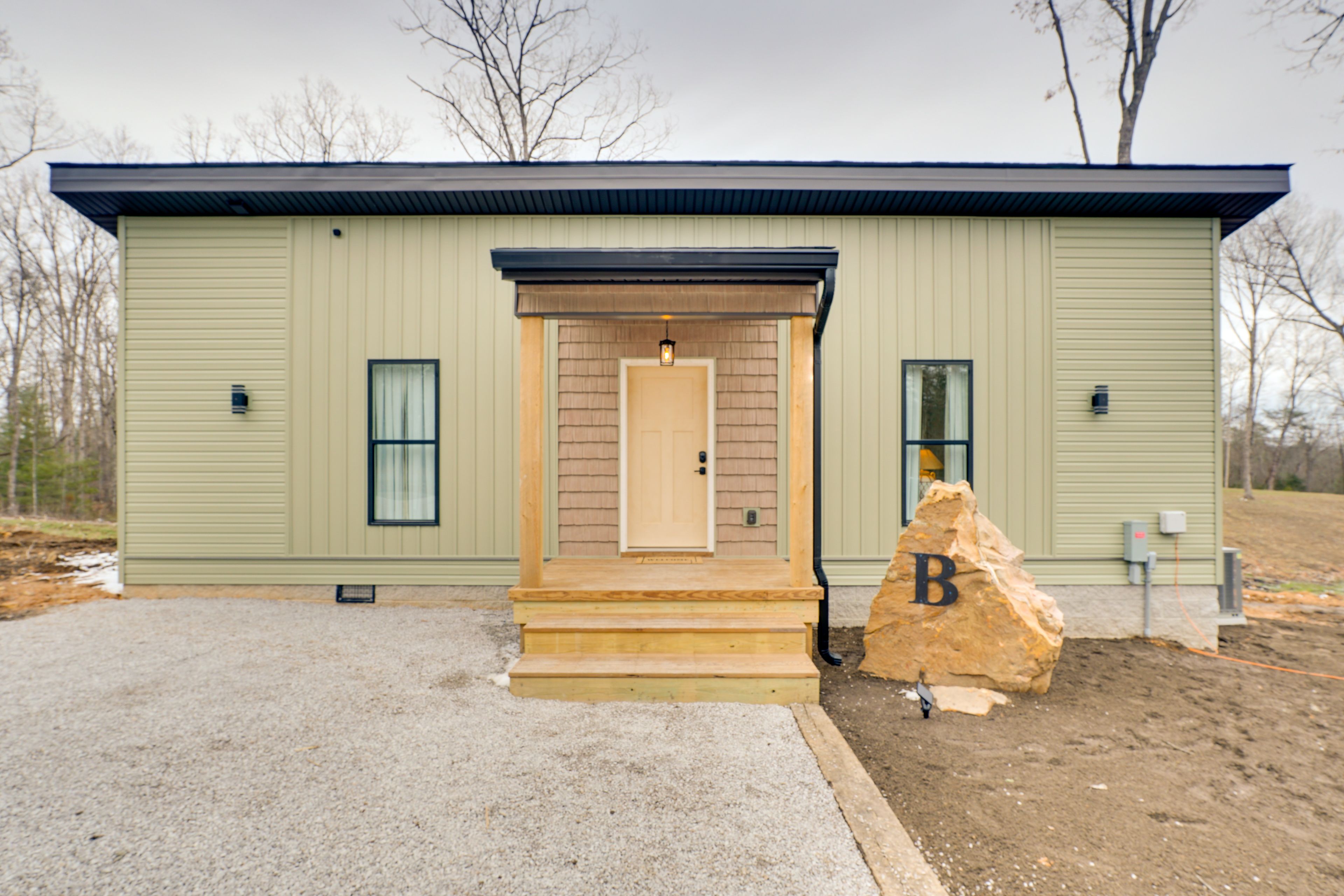 Property Exterior | Single-Story Cabin | Keyless Entry