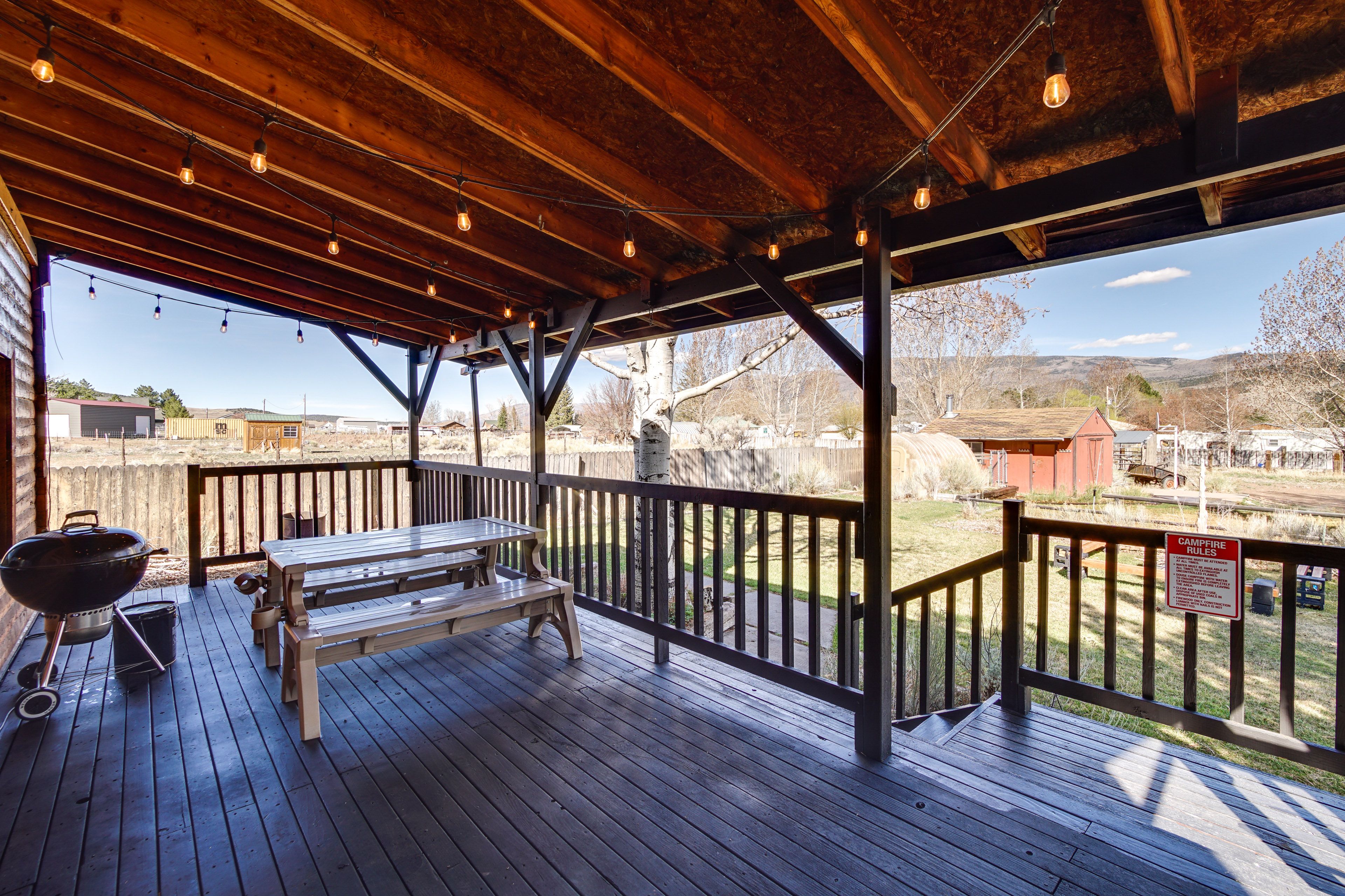 Covered Deck | Charcoal Grill