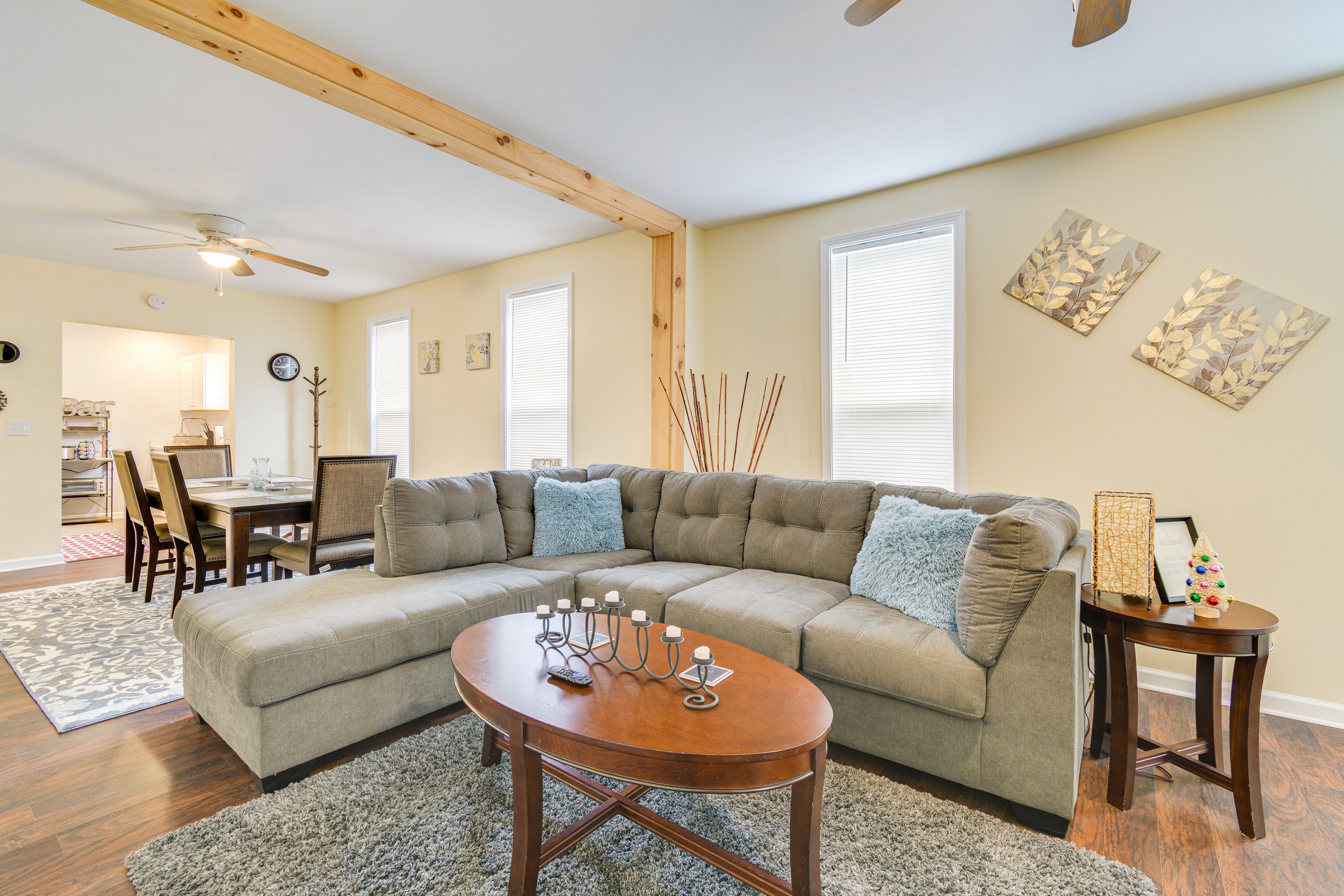 Syracuse Vacation Rental | 2BR | 1BA | 1,200 Sq Ft | Steps Required