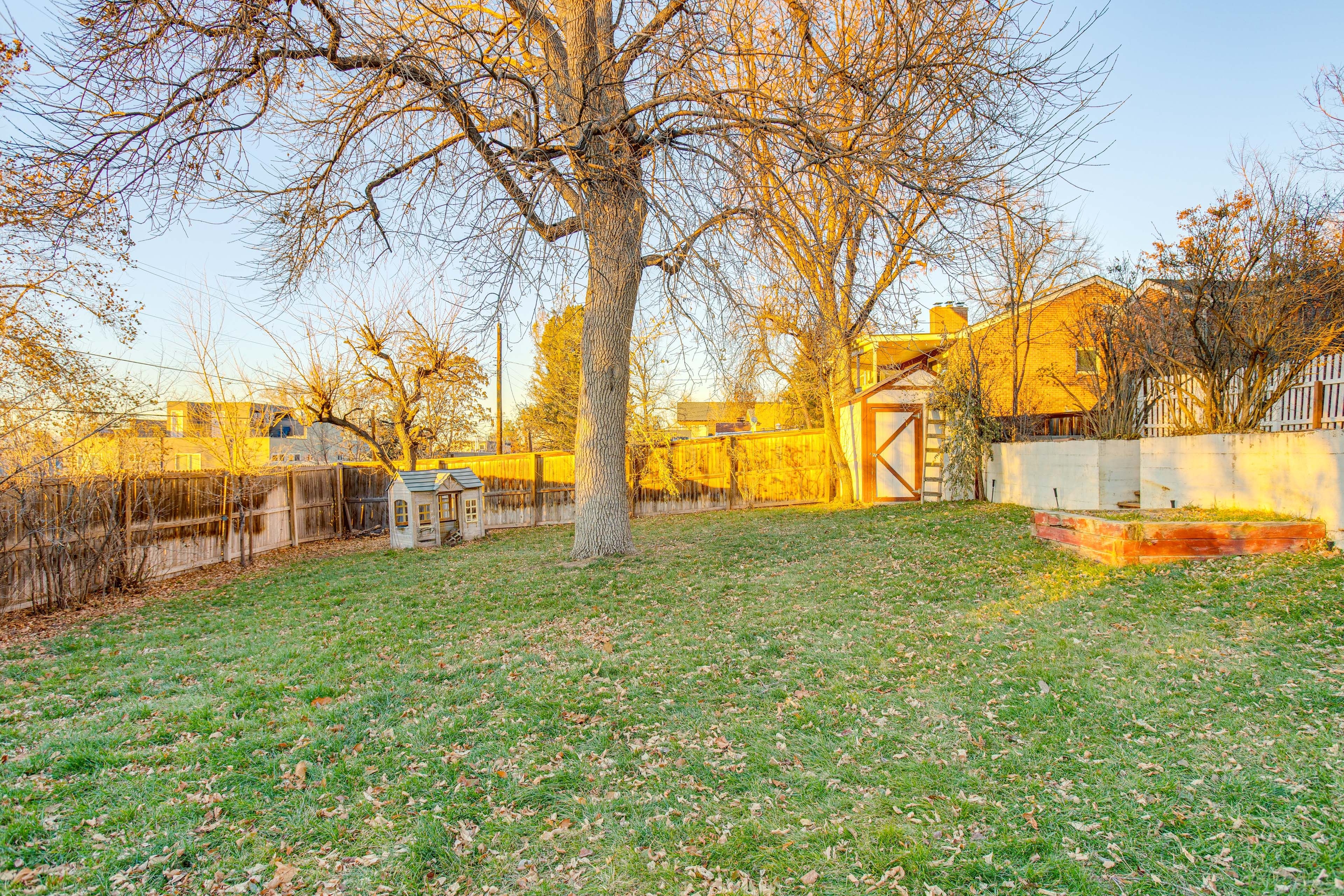 Fenced Backyard | Playhouse