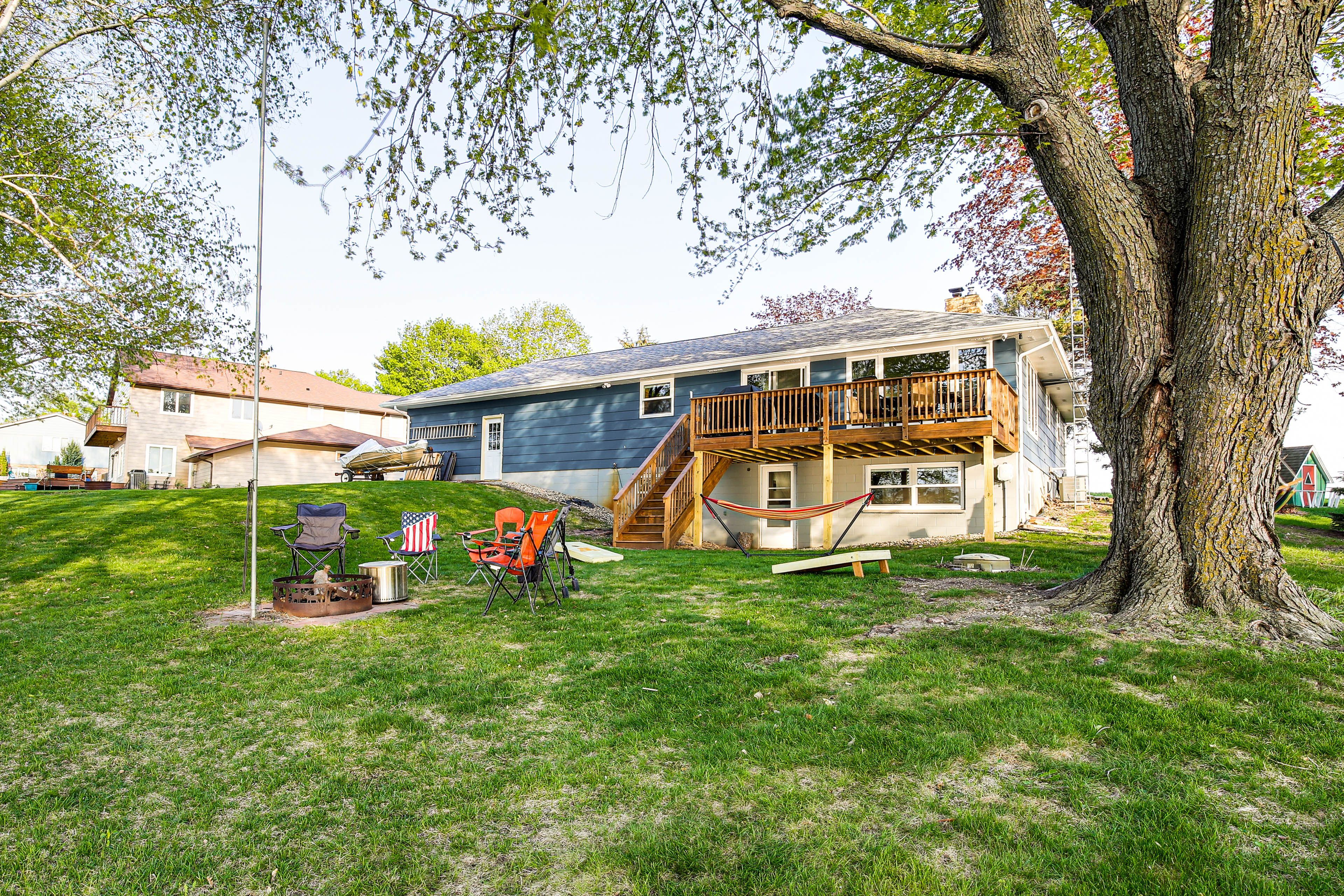 Large Yard Area | Fire Pit w/ Seating | Hammock | Cornhole