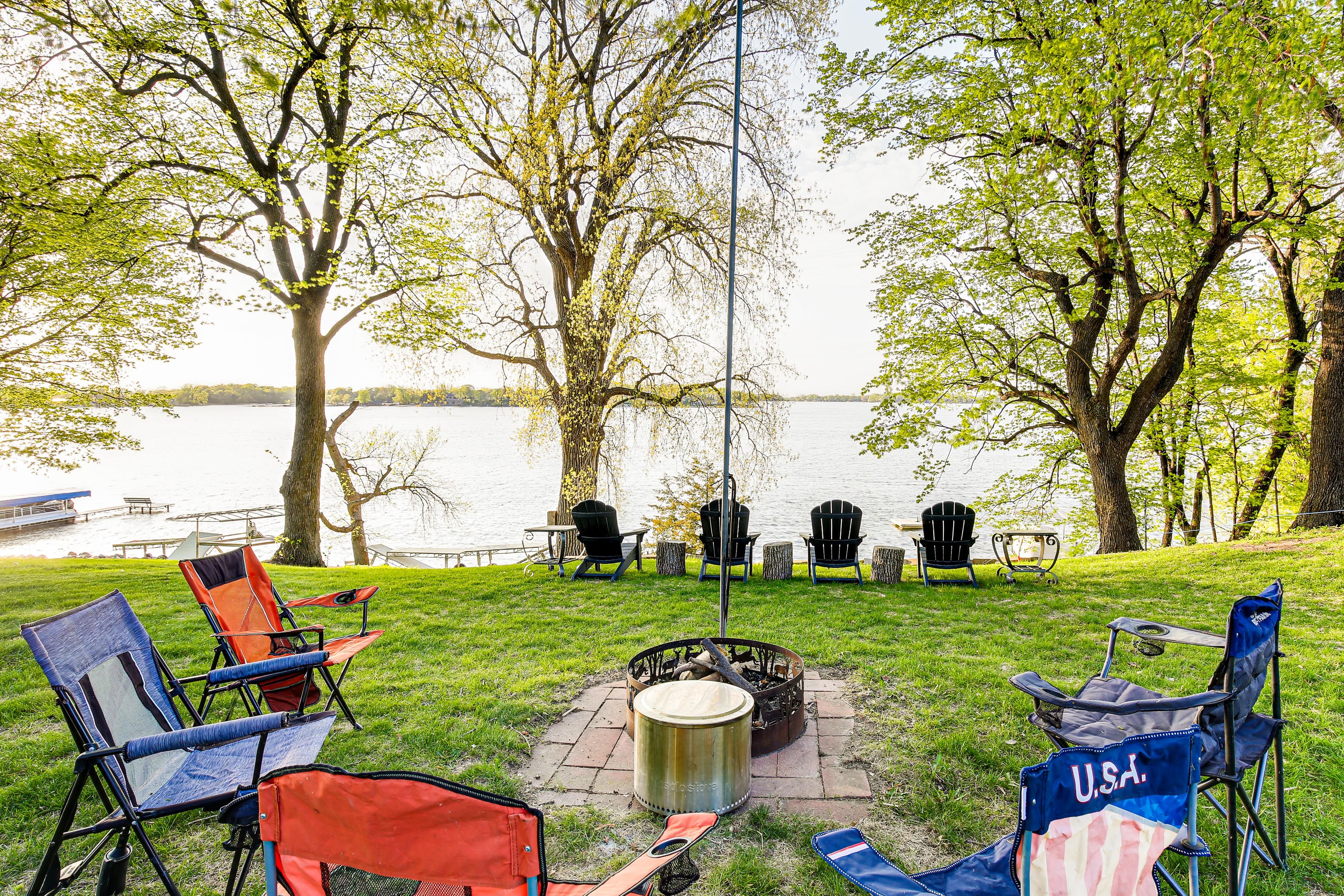 Exterior | Fire Pit | Seating | Lake Access | Private Dock