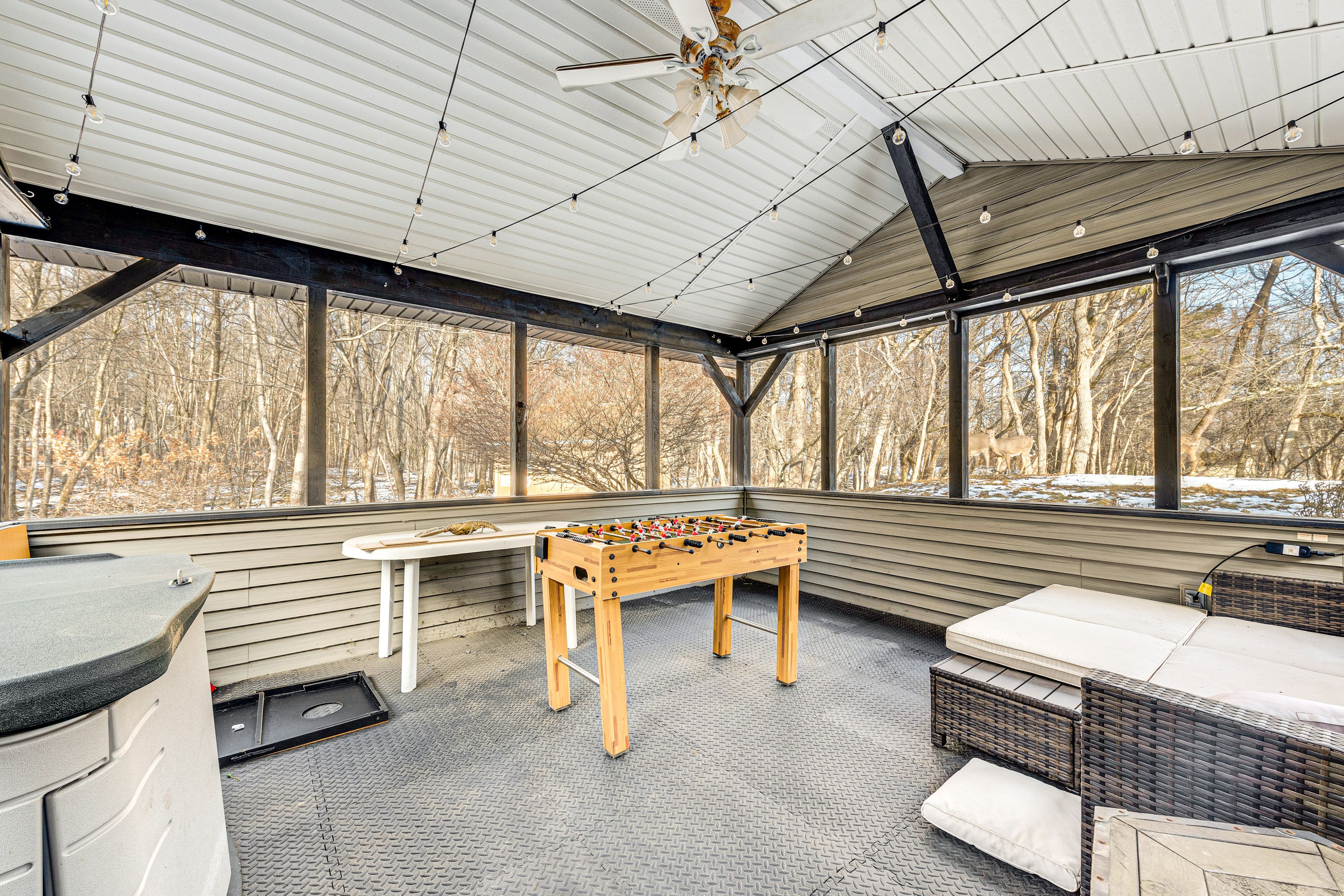 Screened-In Porch | Foosball Table