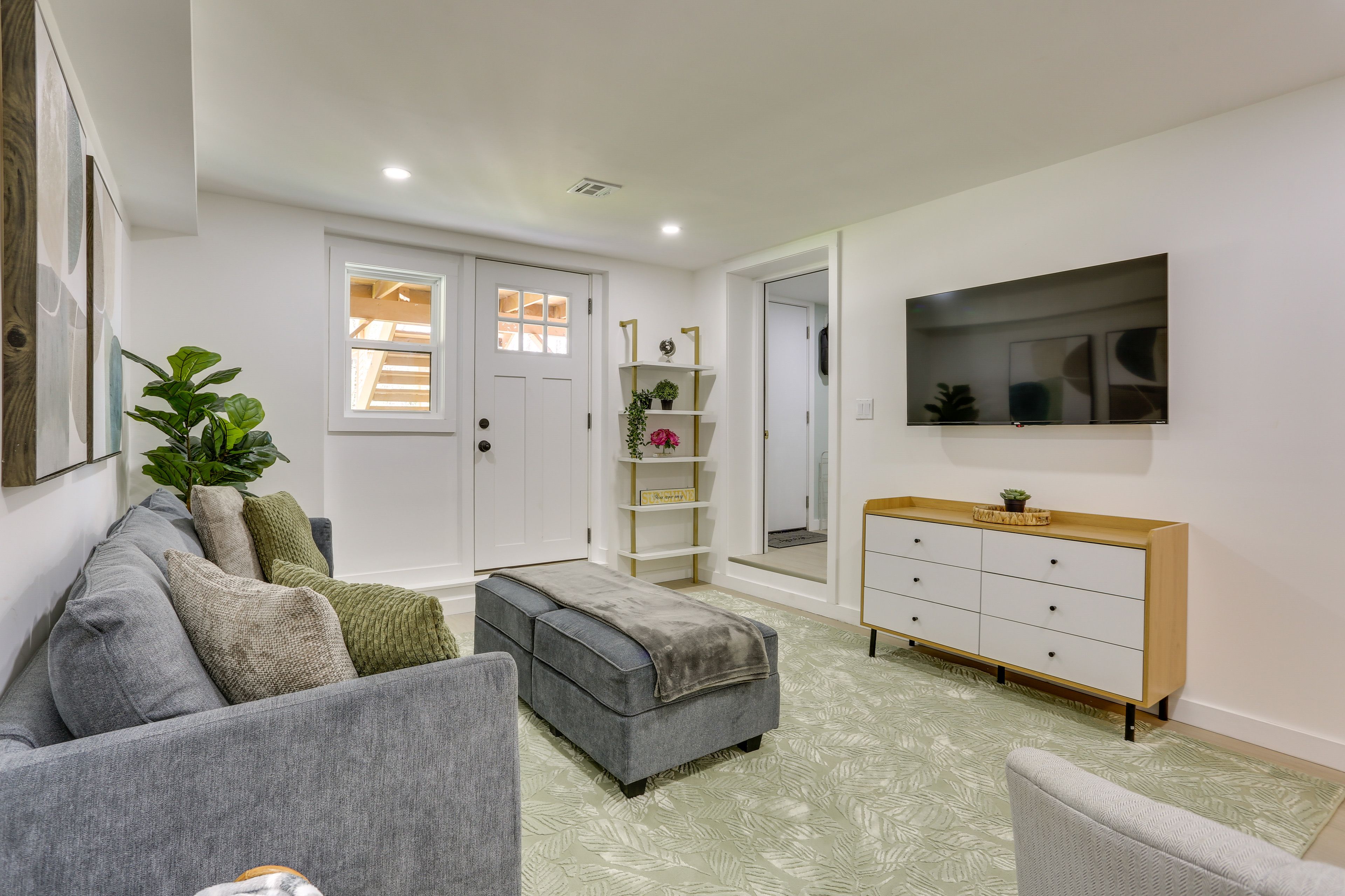 Basement Living Area | Flat-Screen TV