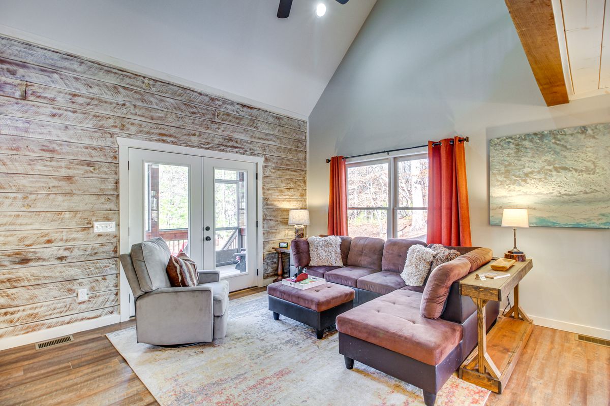 Living area with gas fireplace